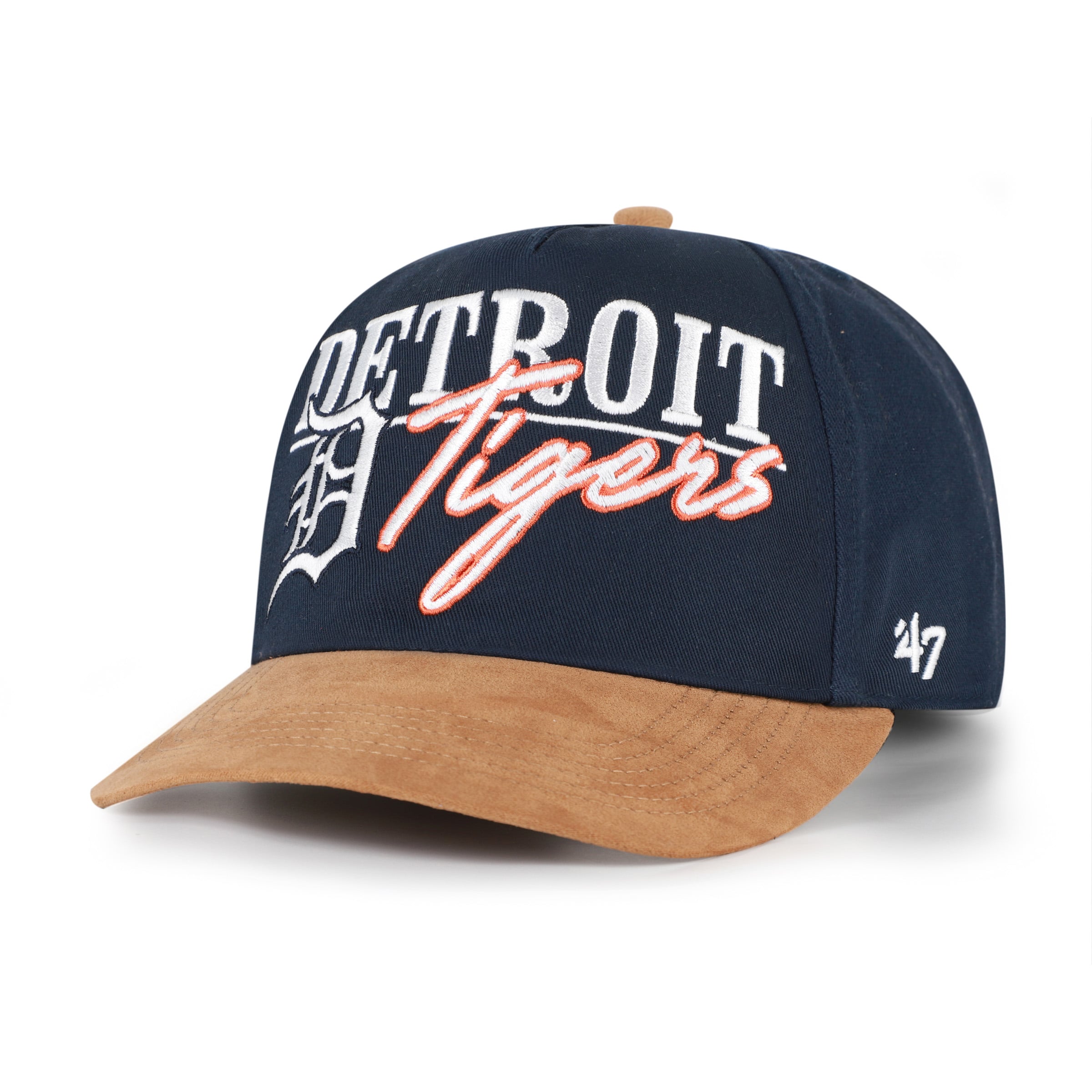 Casquette ajustable Detroit Tigers Scribe Line Hitch, bleu marine/marron clair, modèle 47
