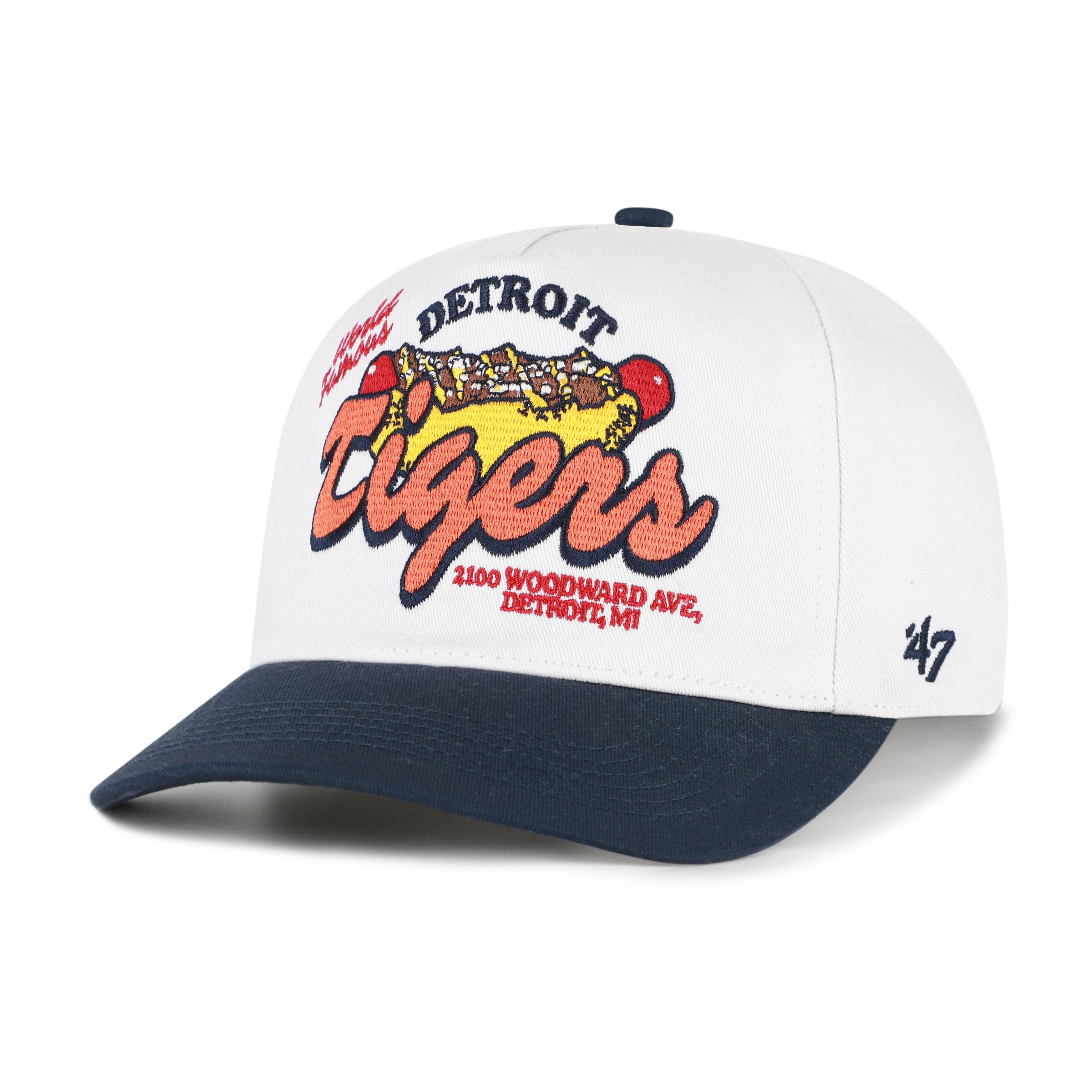 Men's '47 White/Navy Detroit Tigers Glizzy Collection Hitch Adjustable Hat