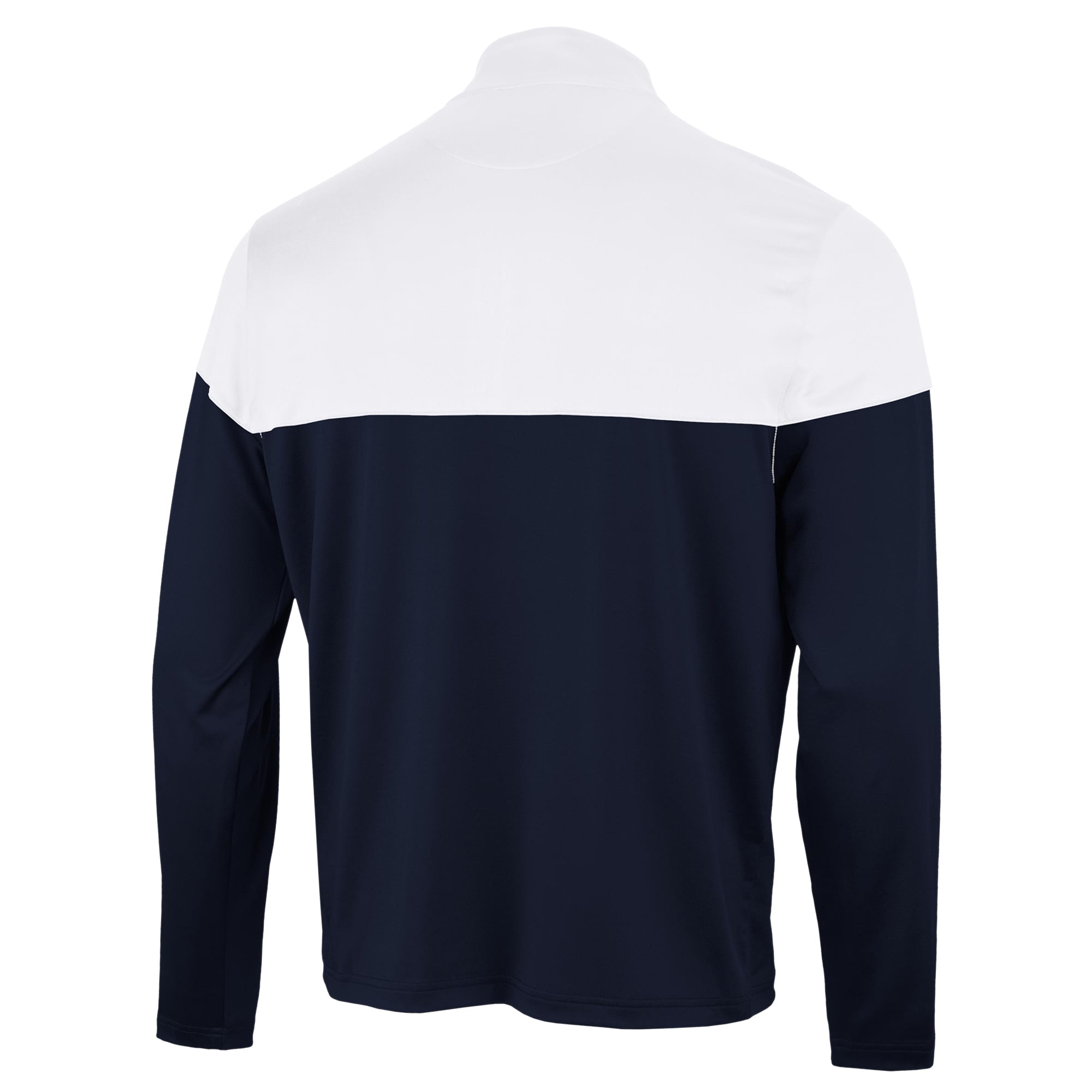 Men's Antigua Navy/White Detroit Tigers Hinder Quarter-Zip Pullover
