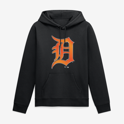 Detroit Tigers Big & Tall Metallic Mascot Hoodie - Black