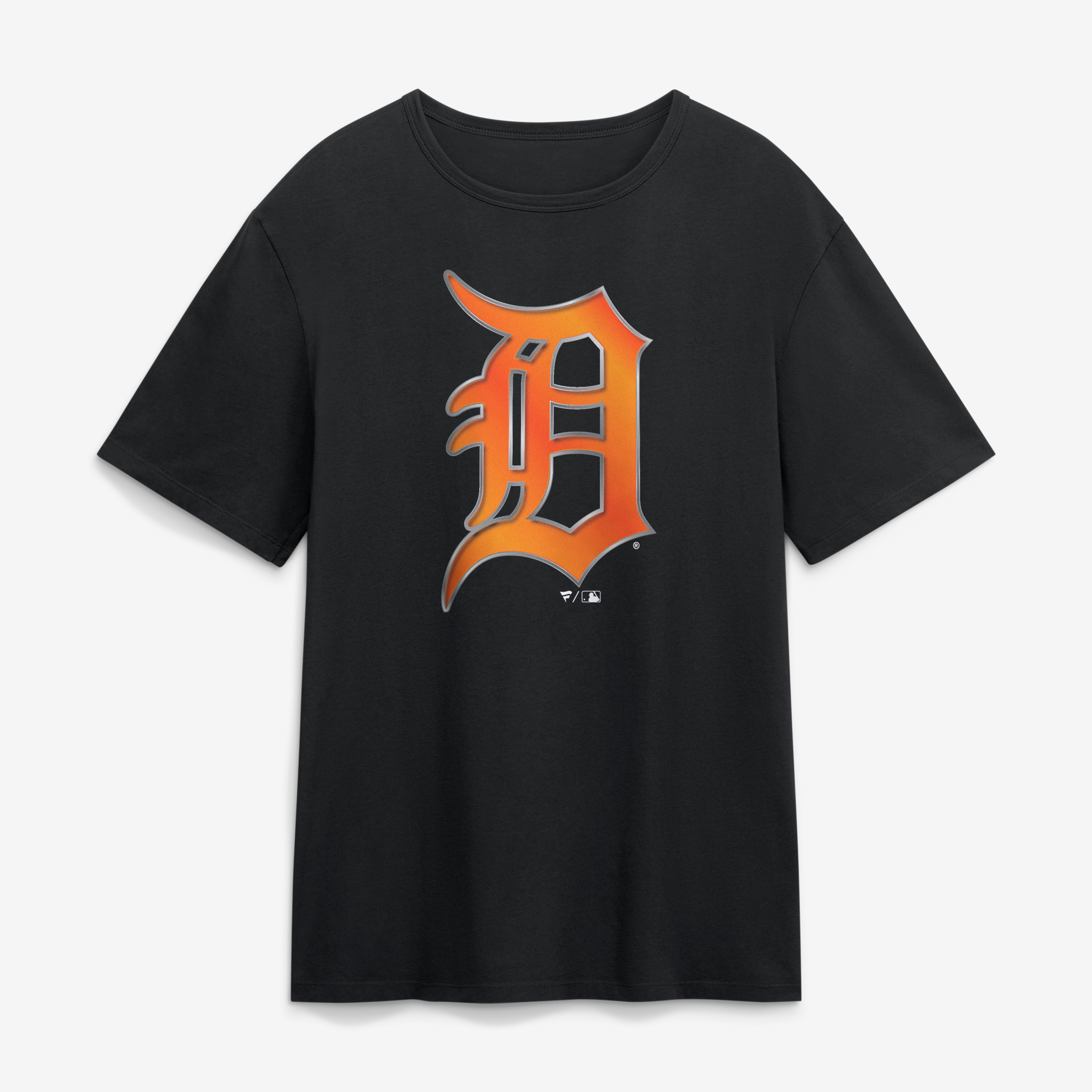 T-shirt noir pour homme Detroit Tigers avec mascotte métallique