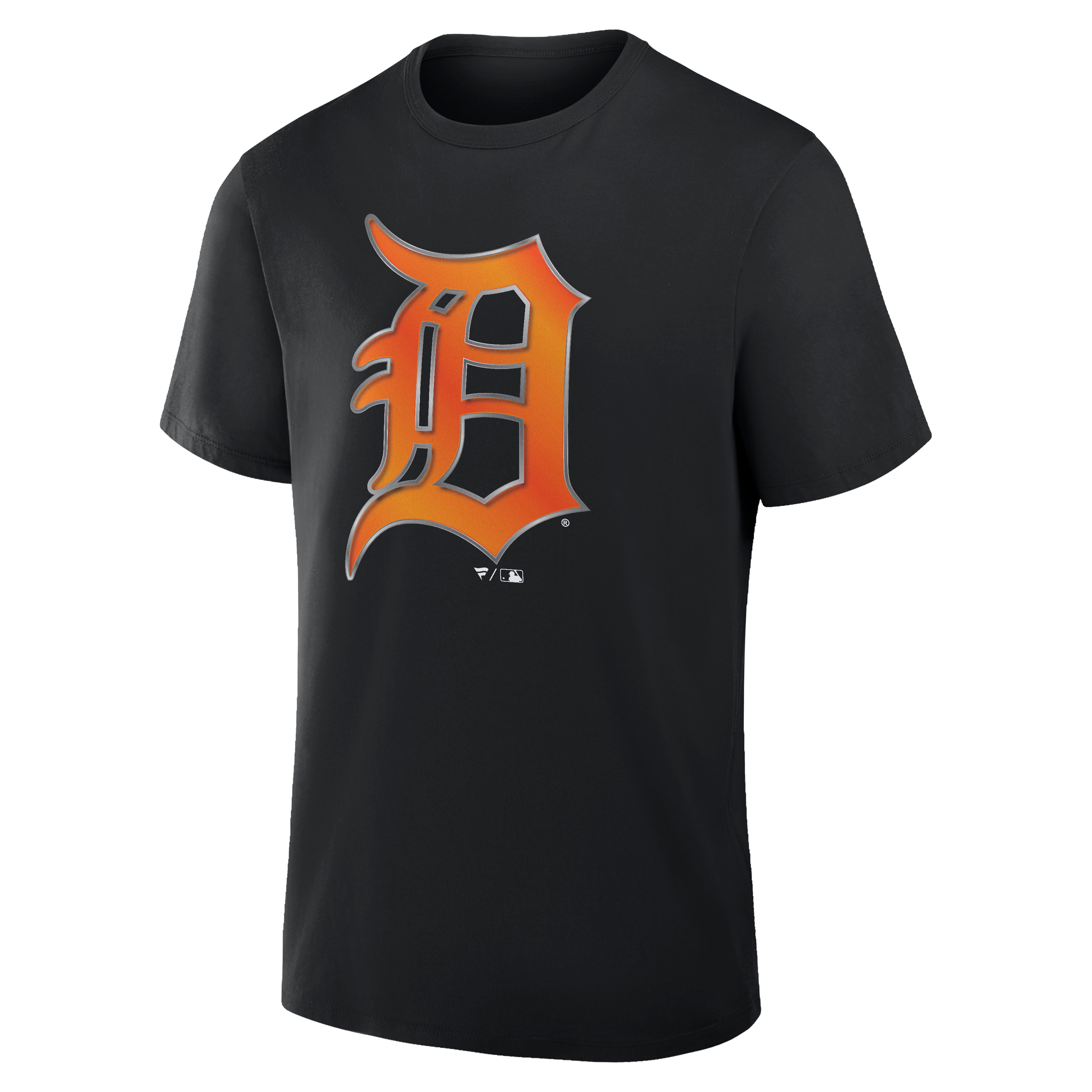 T-shirt noir pour homme Detroit Tigers avec mascotte métallique