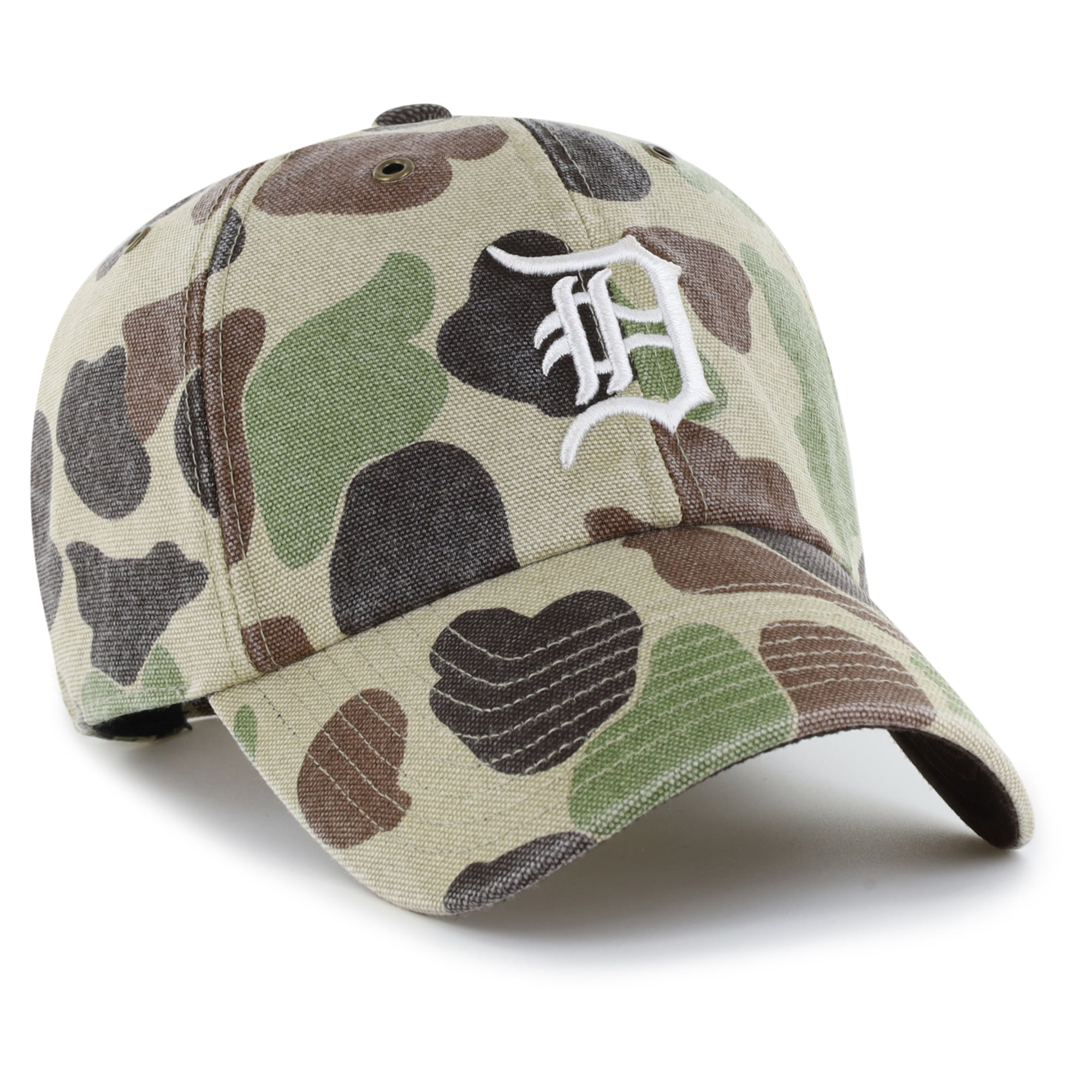 Casquette ajustable Carhartt x '47 Camo Detroit Tigers Duck Clean Up pour homme