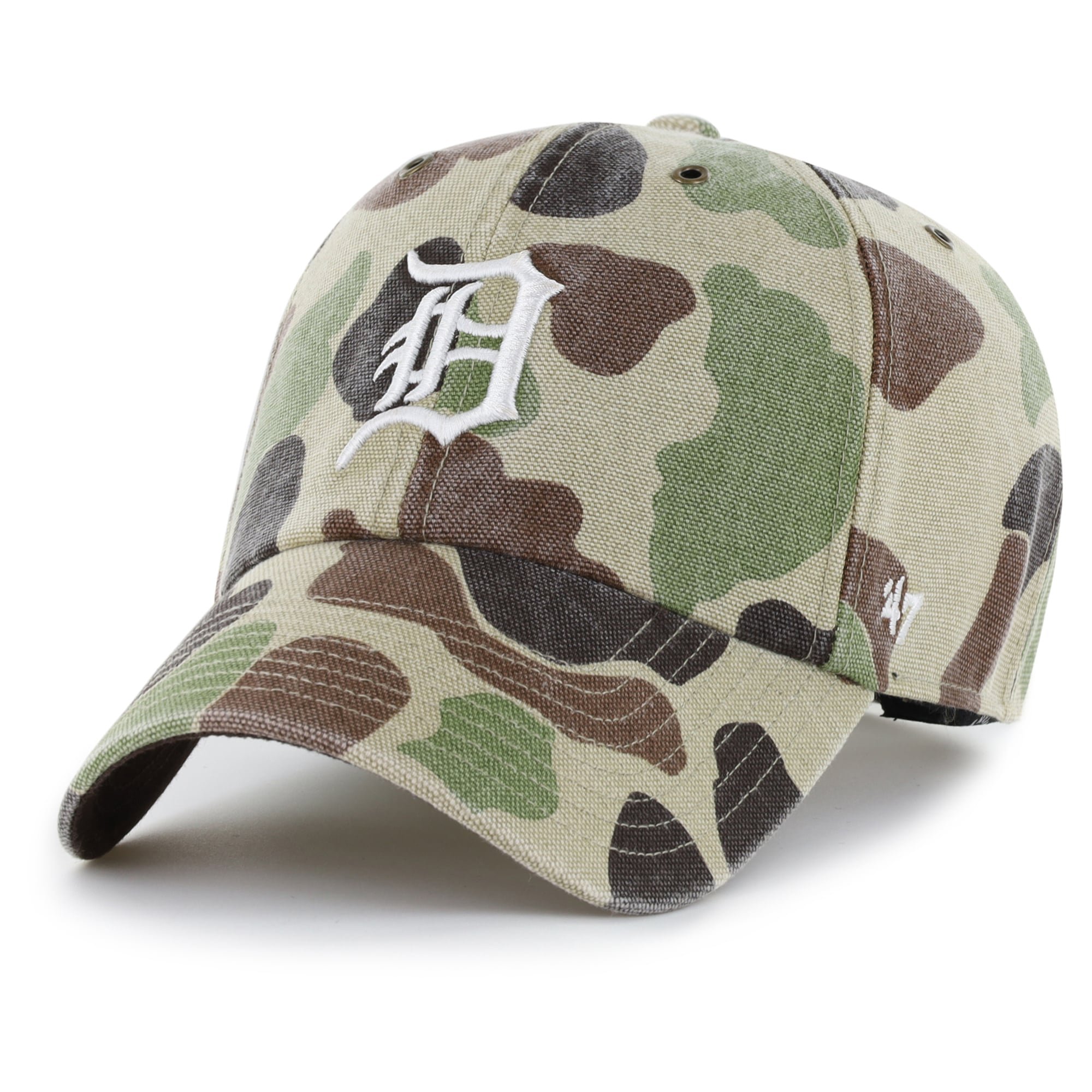 Casquette ajustable Carhartt x '47 Camo Detroit Tigers Duck Clean Up pour homme