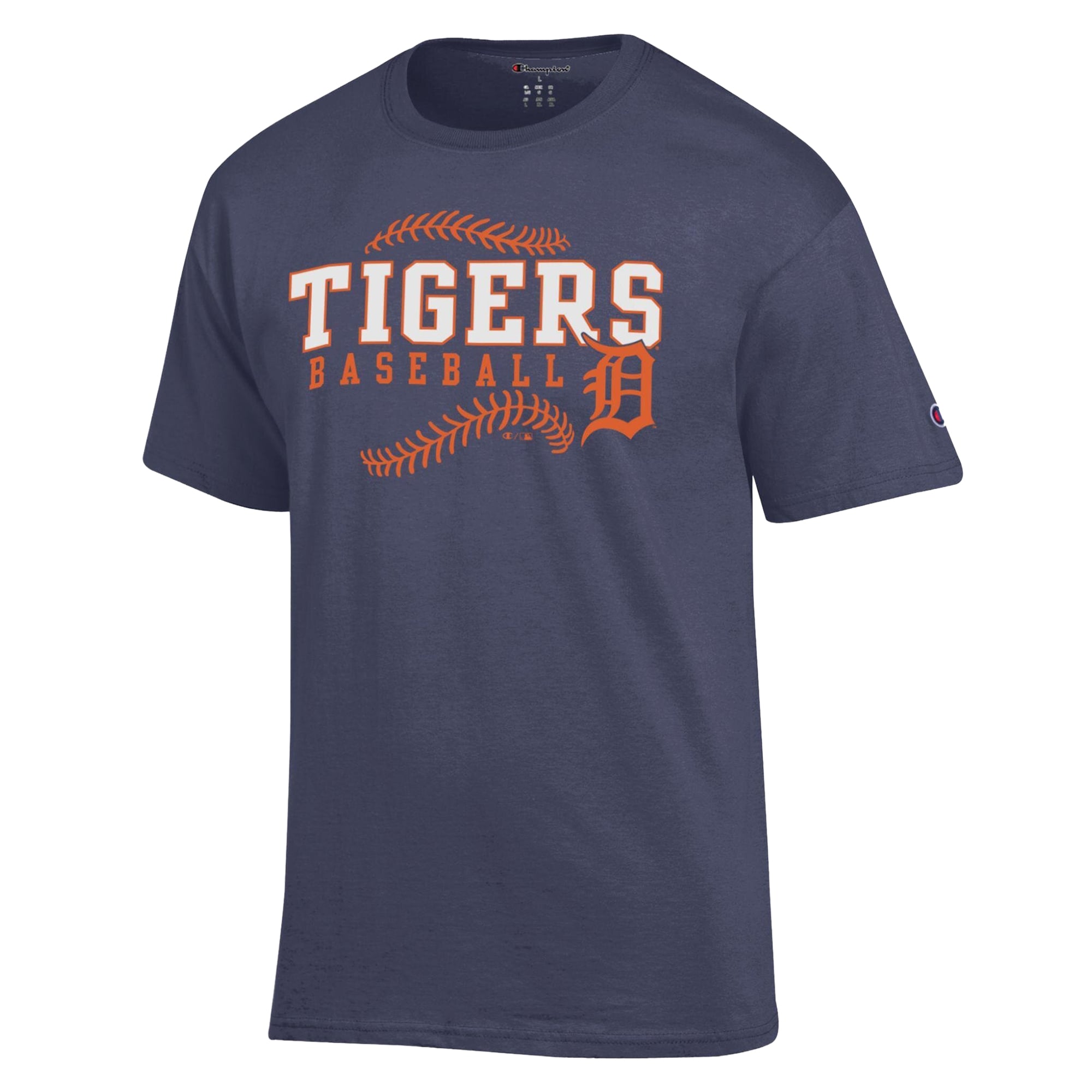 Men's Champion Navy Detroit Tigers Baseball T-Shirt