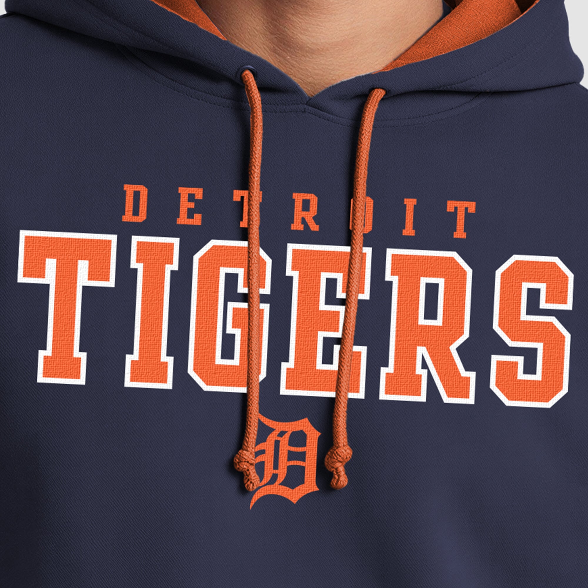 Men's Champion Navy Detroit Tigers Fleece Hoodie