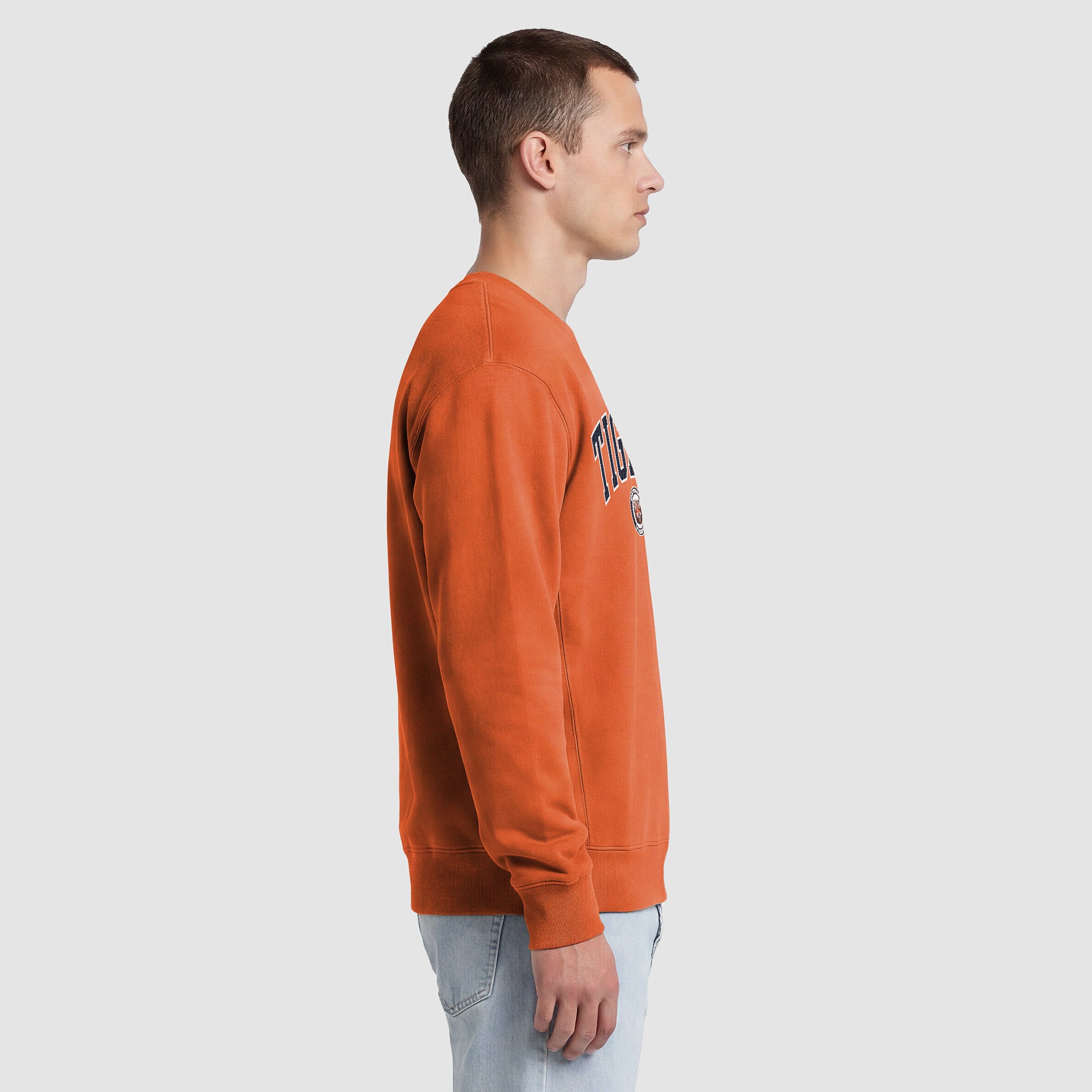 Sweat-shirt polaire Champion orange Detroit Tigers pour homme