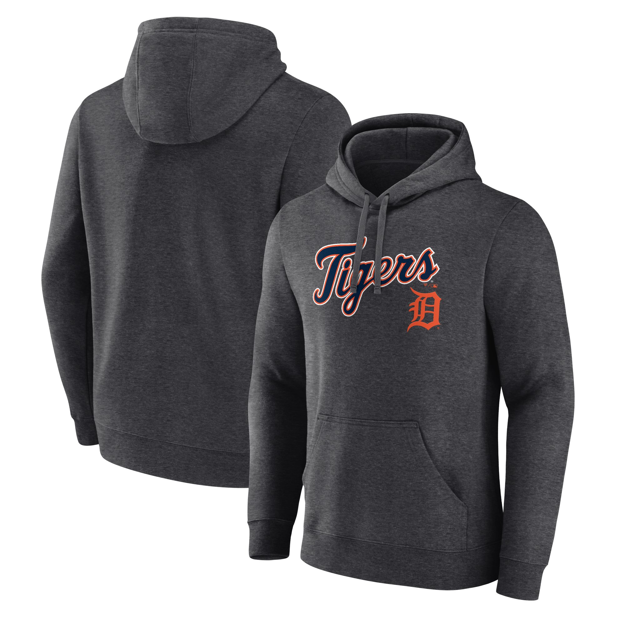 Sweat à capuche Detroit Tigers Team Lockup pour homme, couleur anthracite
