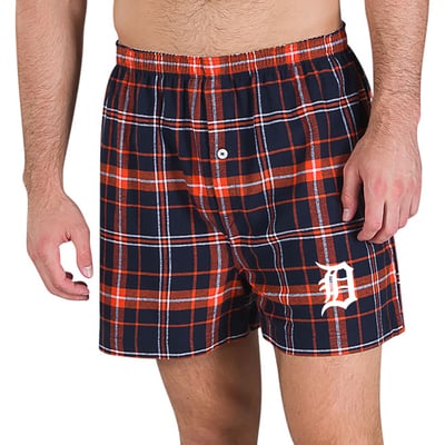 Detroit Tigers Concepts Sport Ultimate Flannel Boxers - Navy/Orange