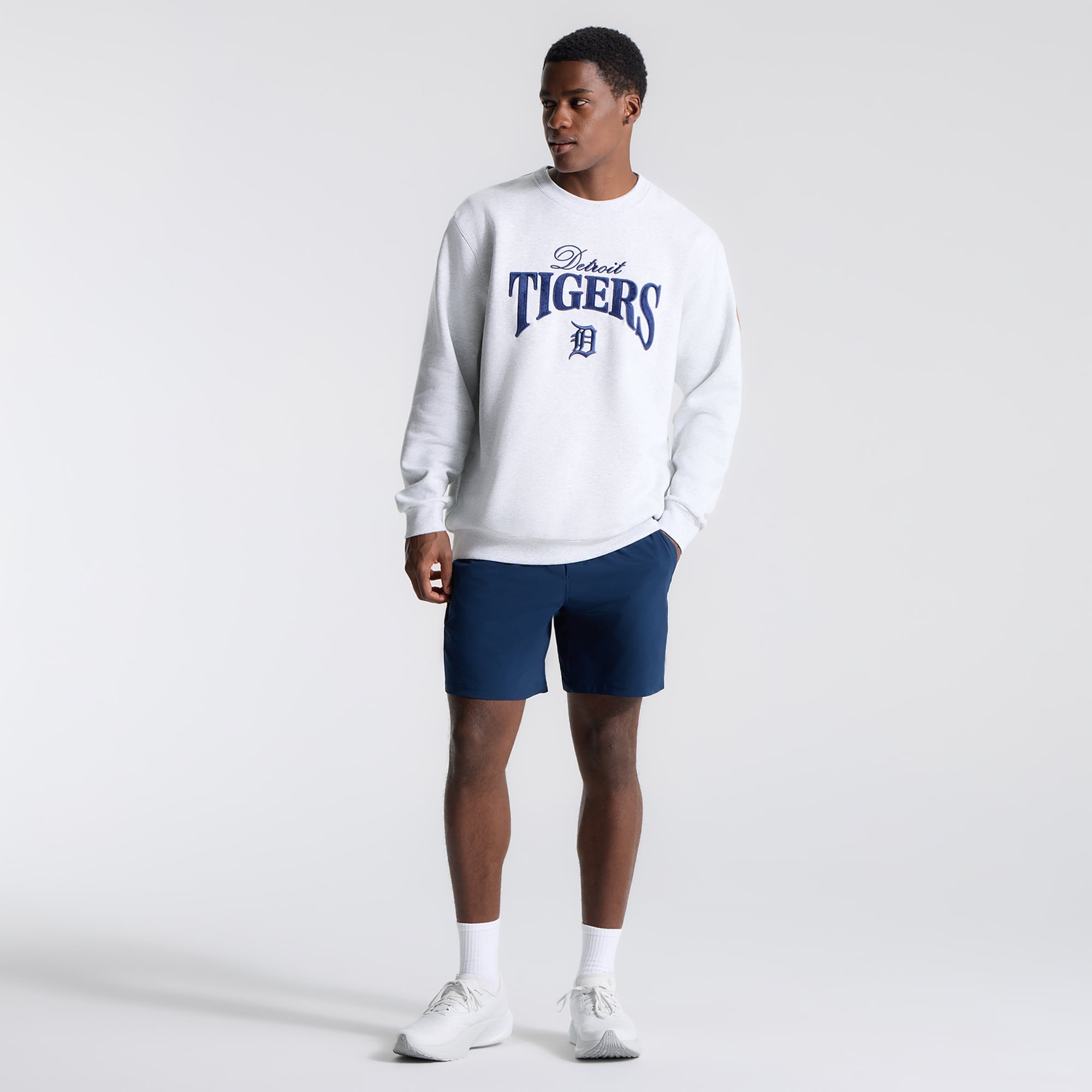 Men's lululemon Heathered Core Ultra Light Grey Detroit Tigers Steady State Sweatshirt