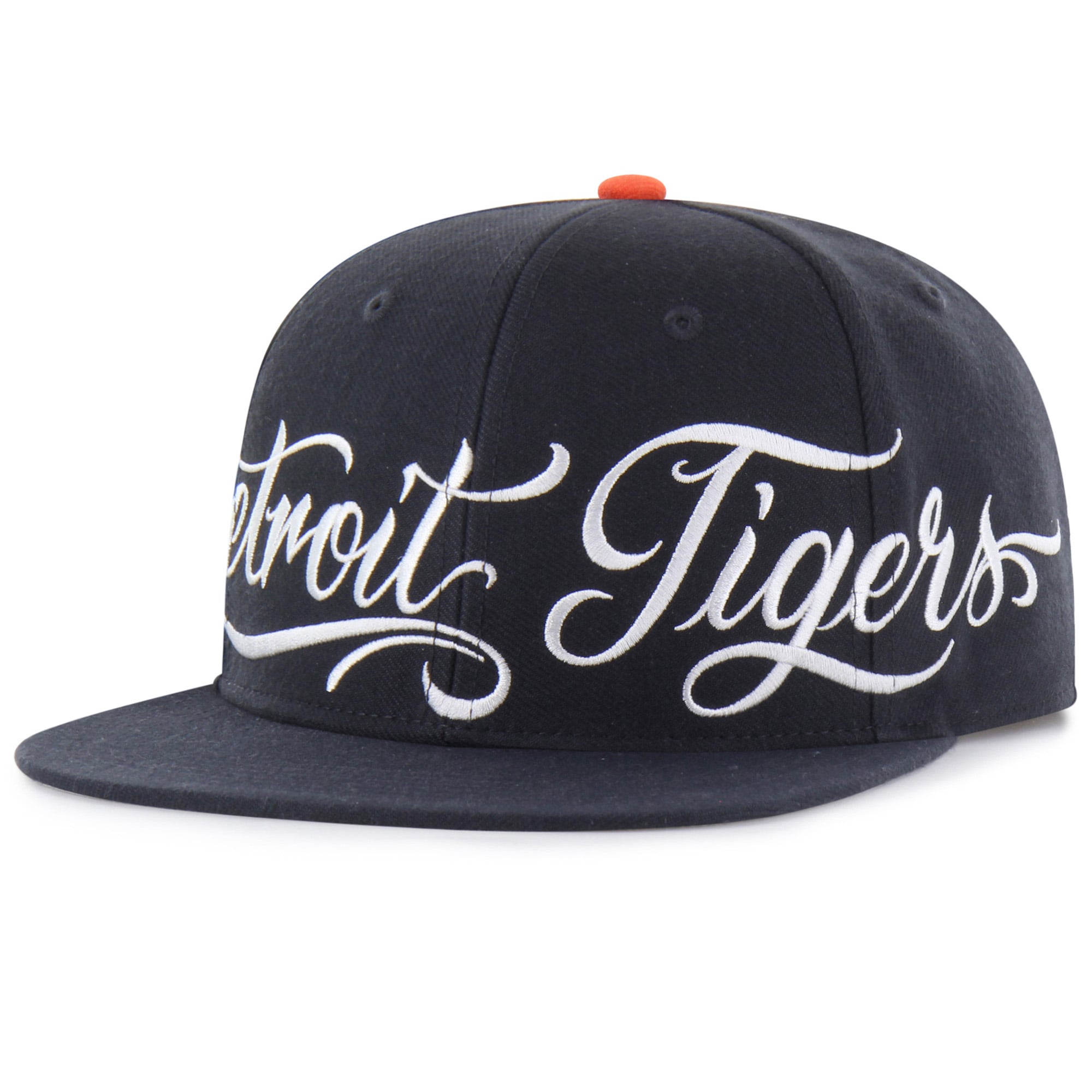 Men's Mister Cartoon x '47 Navy Detroit Tigers Wrap Script Captain Snapback Hat