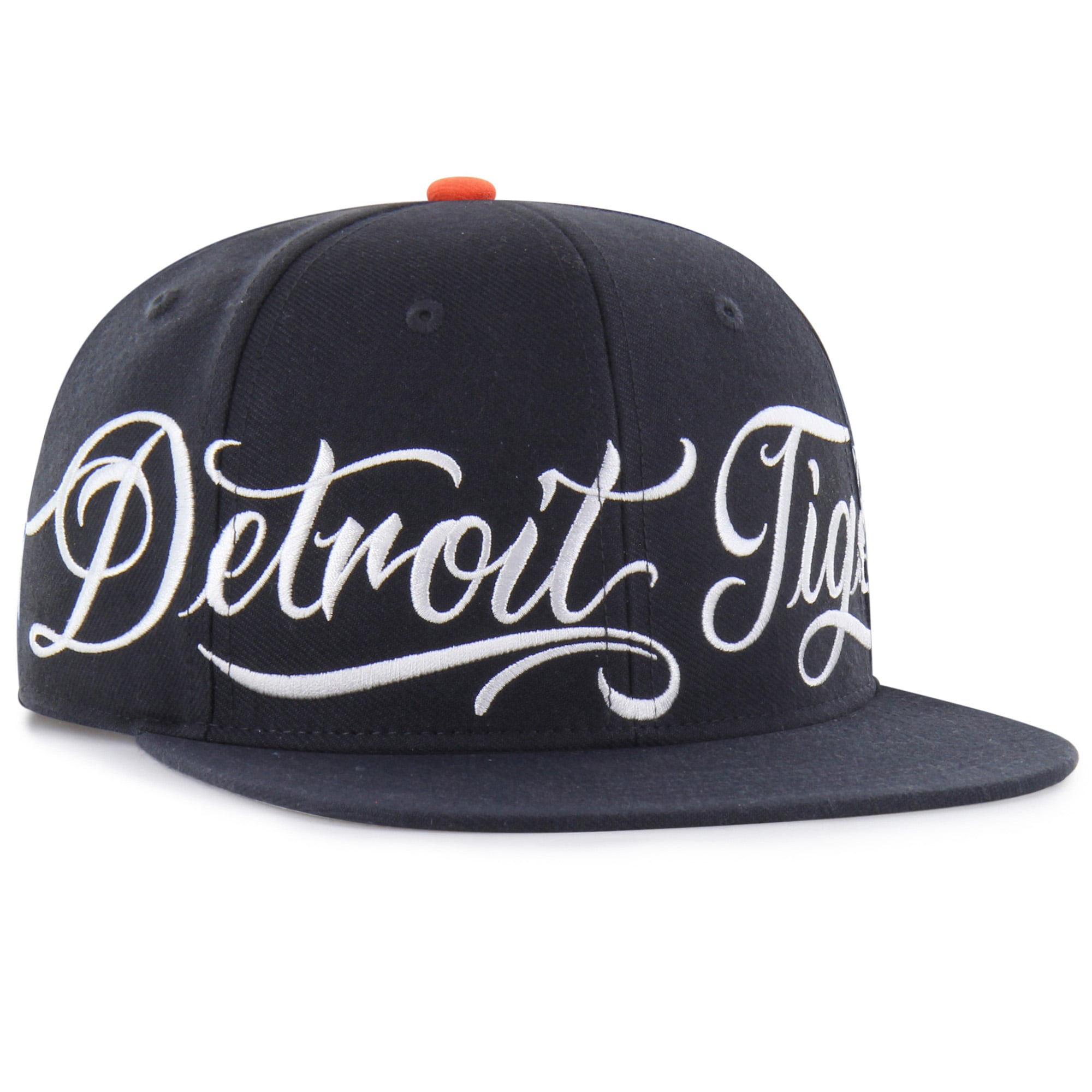 Men's Mister Cartoon x '47 Navy Detroit Tigers Wrap Script Captain Snapback Hat