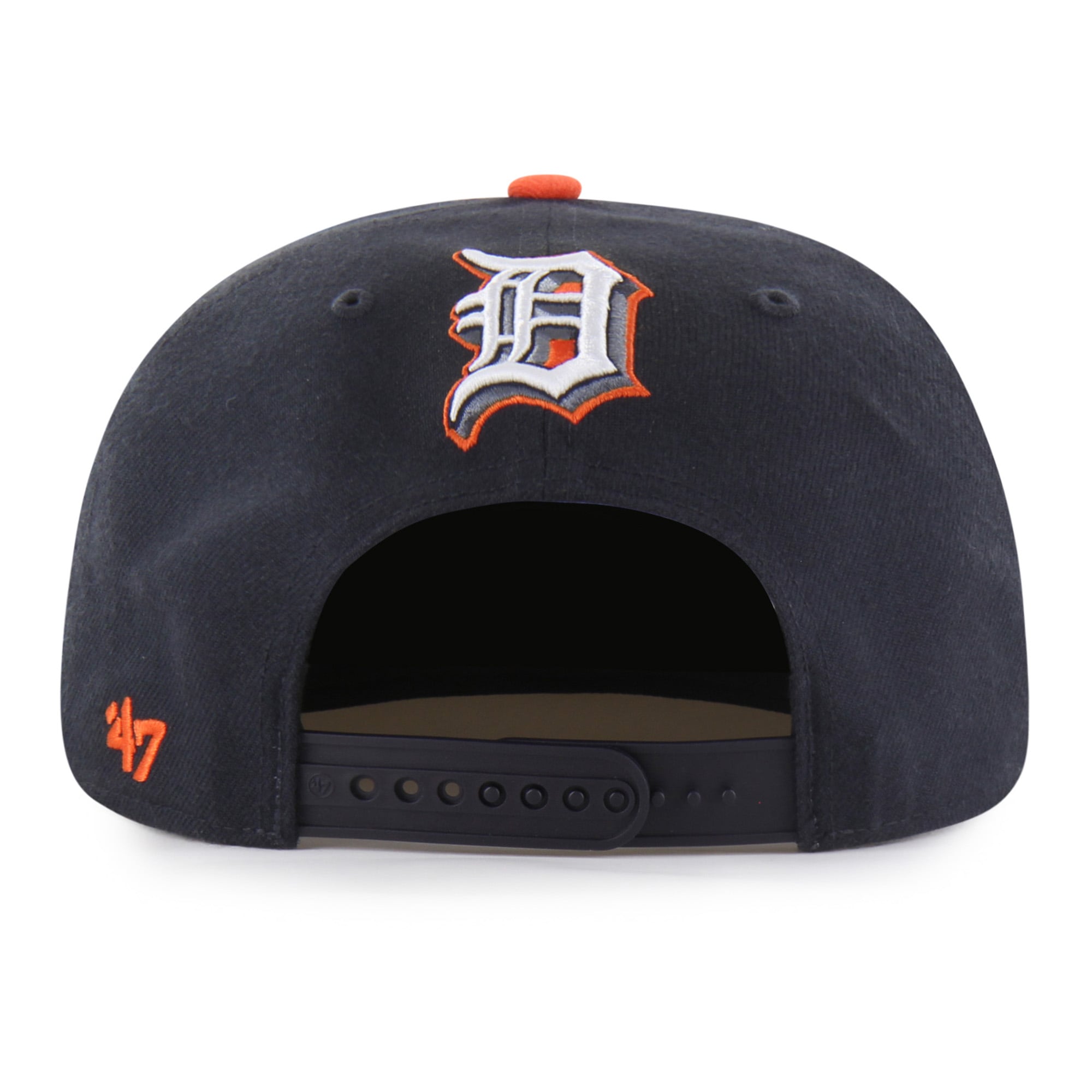 Men's Mister Cartoon x '47 Navy Detroit Tigers Wrap Script Captain Snapback Hat