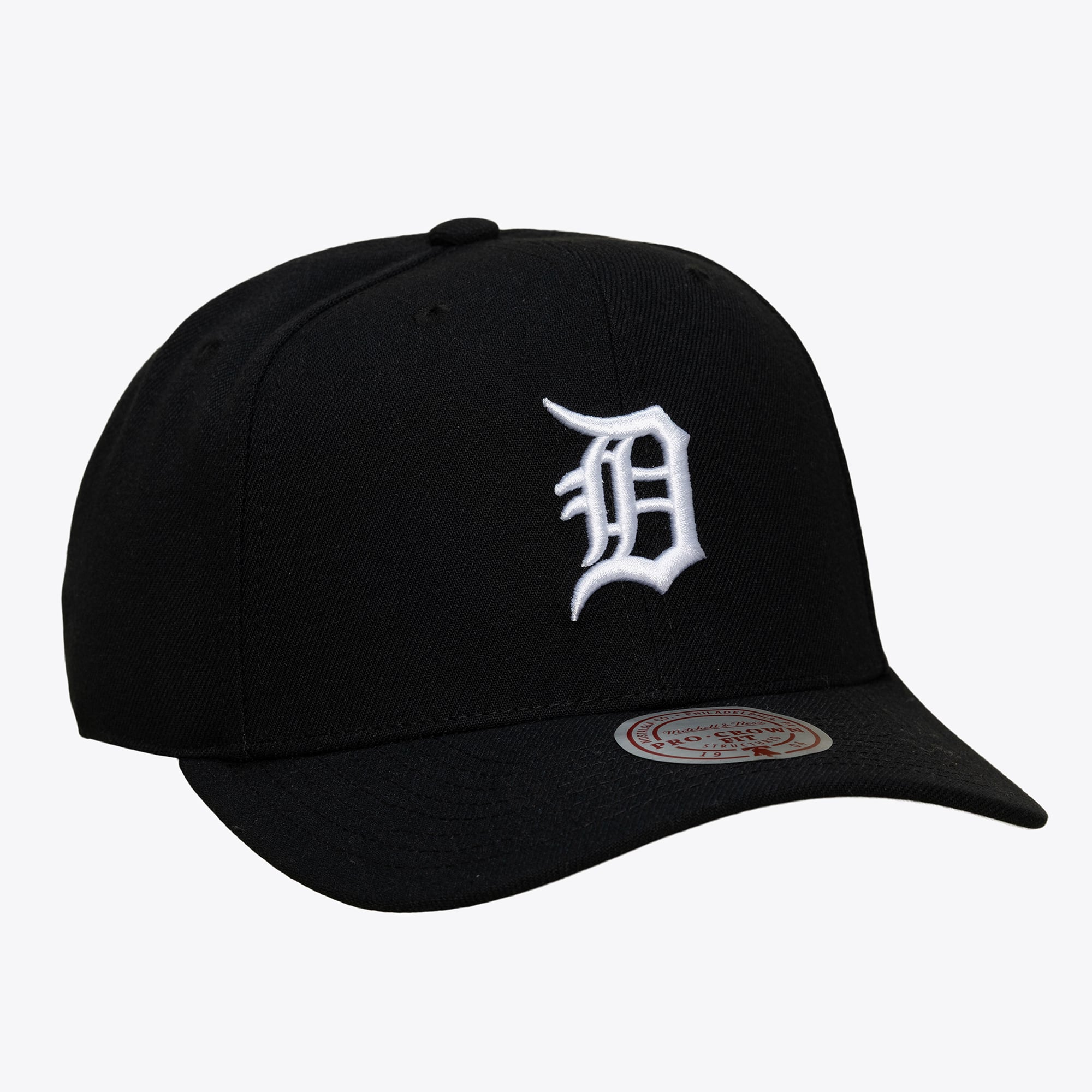 Casquette snapback Mitchell & Ness Pro Crown noire et blanche des Detroit Tigers pour homme
