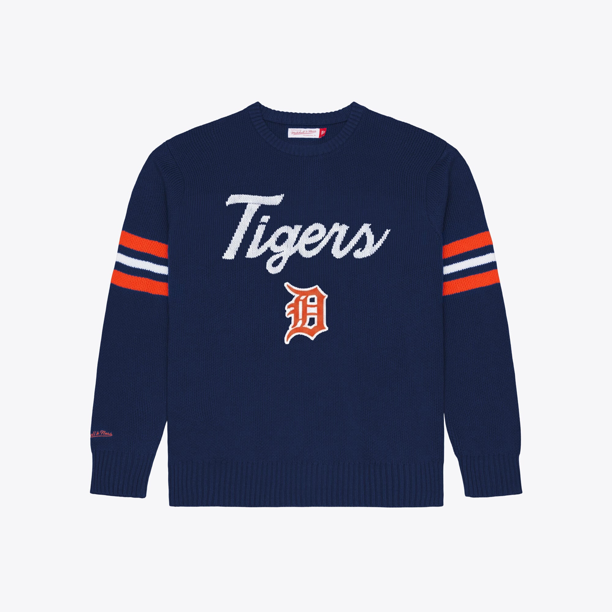 Men's Mitchell & Ness Navy Detroit Tigers Head Coach Sweater