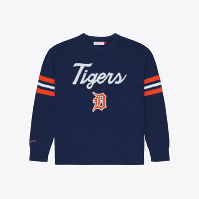 Detroit Tigers Mitchell & Ness Head Coach Sweater - Navy
