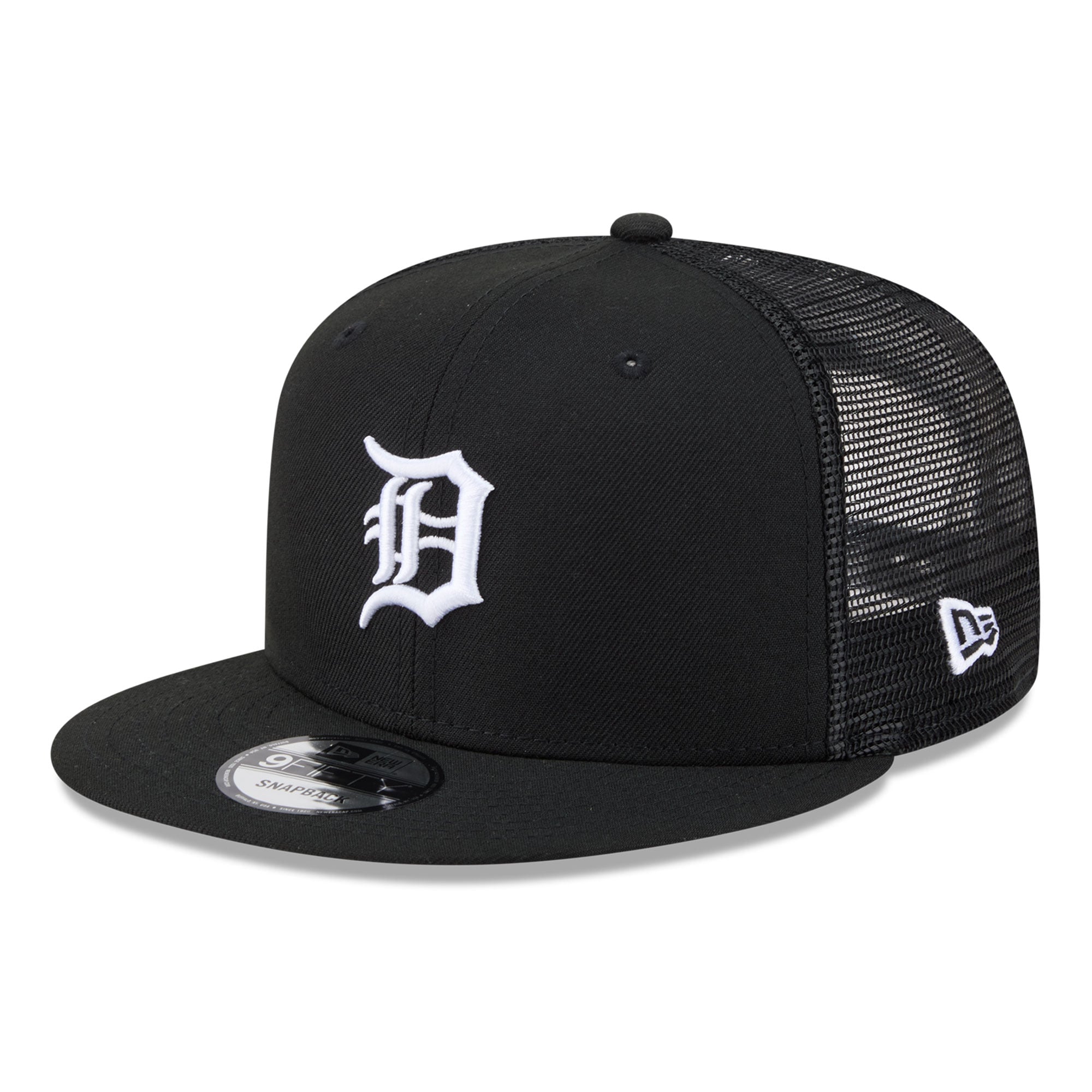 Casquette trucker ajustable New Era Detroit Tigers 9FIFTY noire pour homme