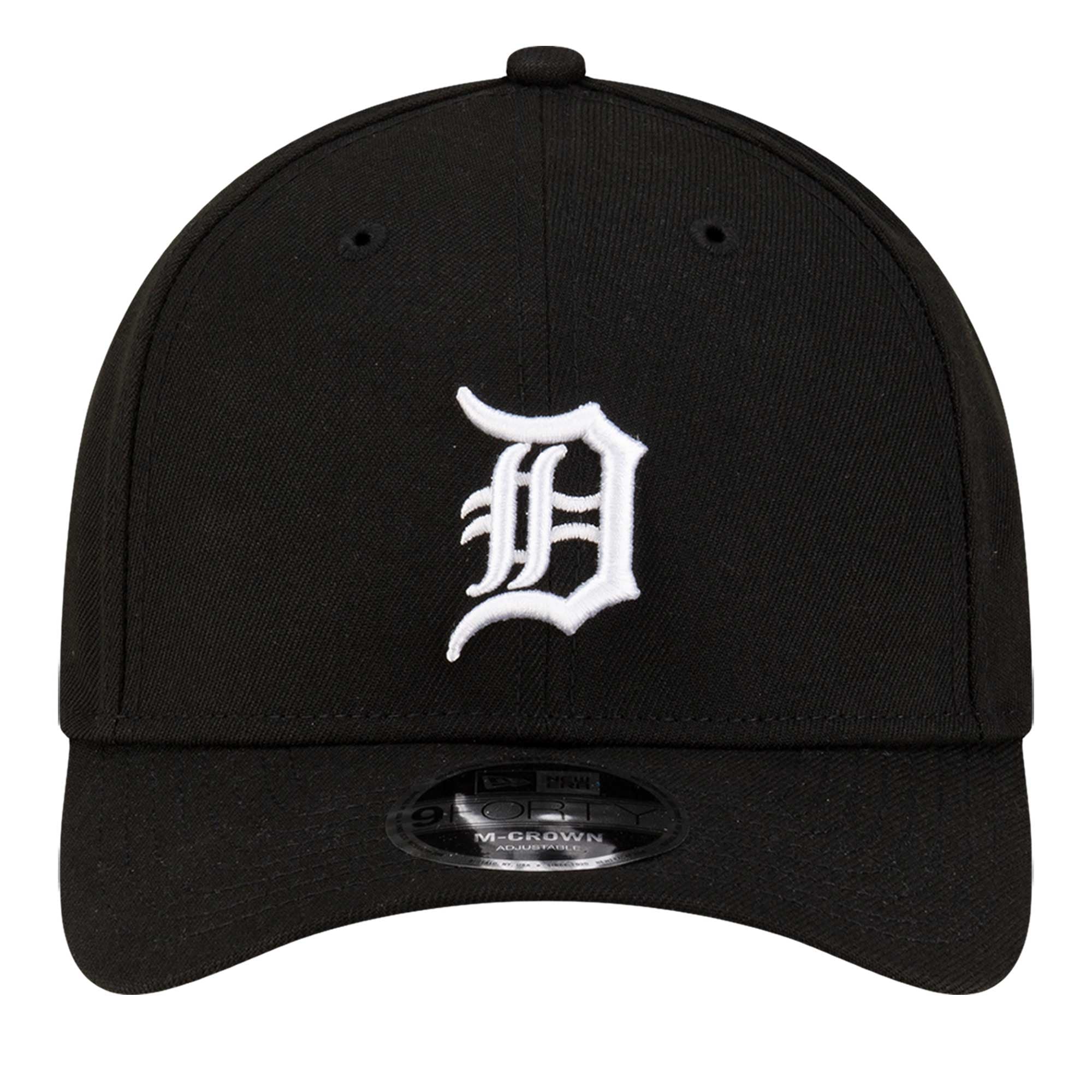 Casquette ajustable New Era Detroit Tigers Player Replica 9FORTY noire pour homme