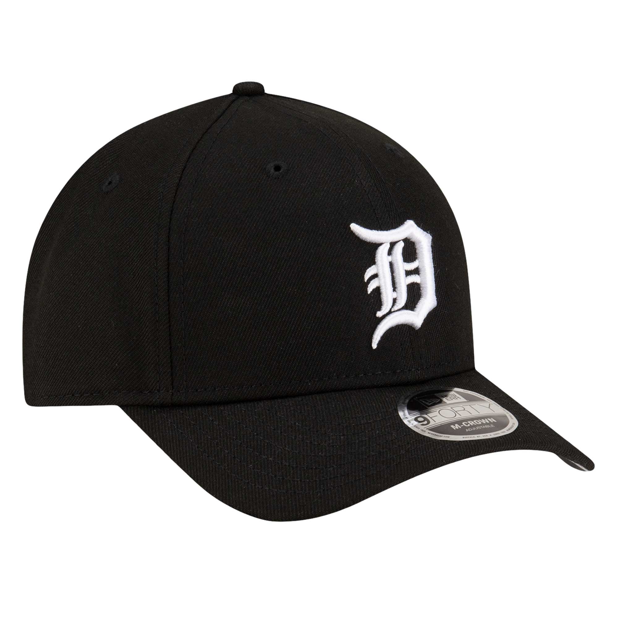 Casquette ajustable New Era Detroit Tigers Player Replica 9FORTY noire pour homme