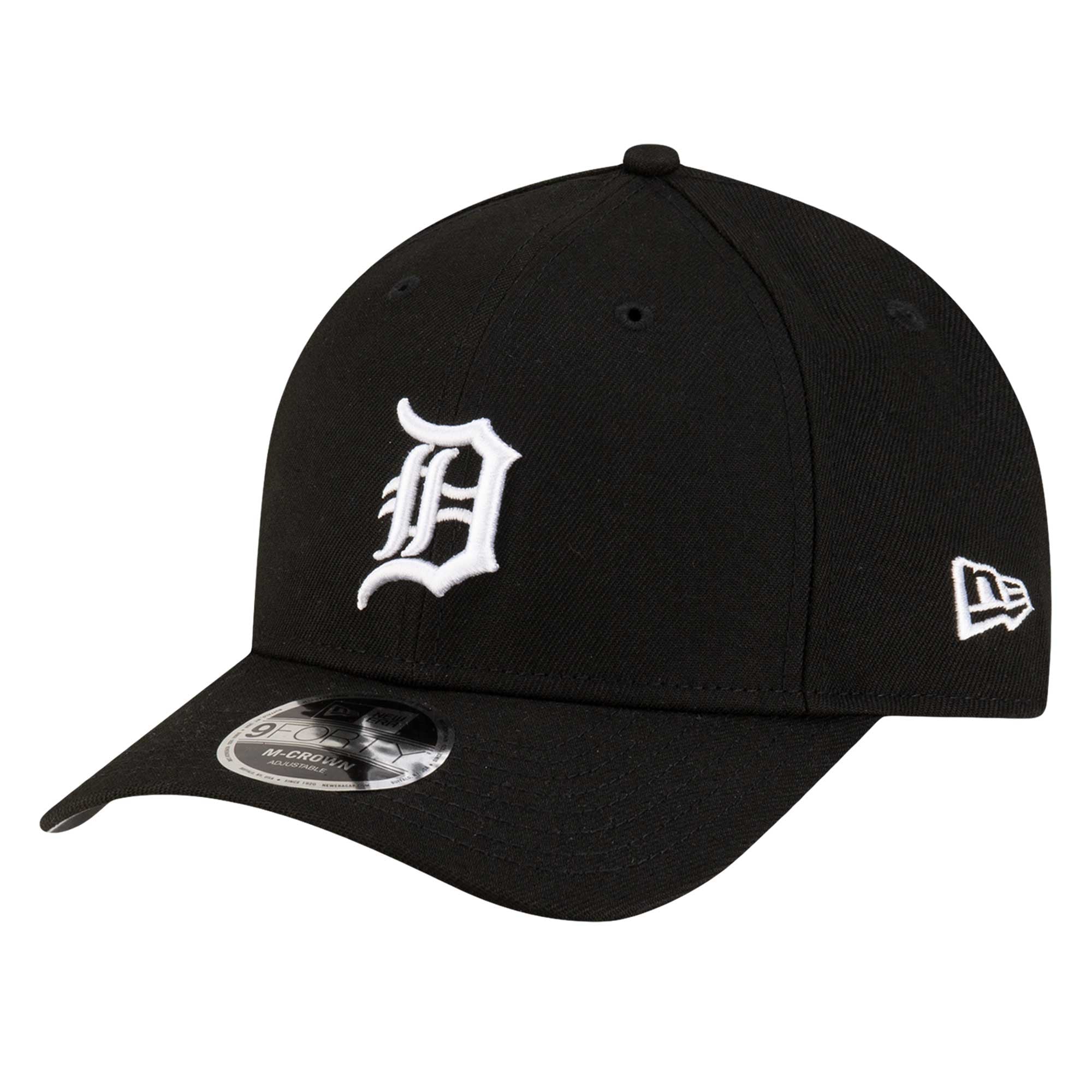 Casquette ajustable New Era Detroit Tigers Player Replica 9FORTY noire pour homme