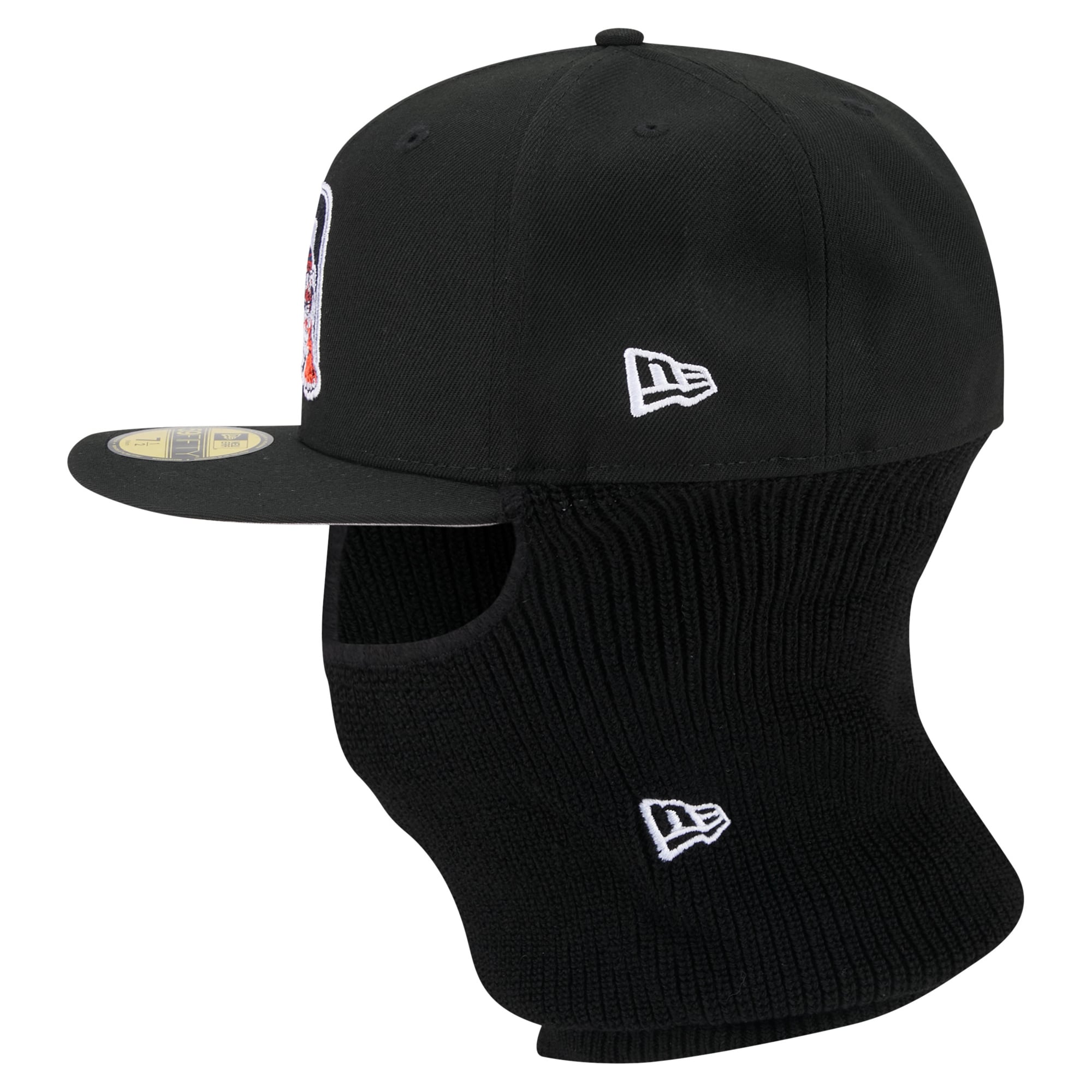 Men's New Era  Black Detroit Tigers Ski Mask 59FIFTY Fitted Hat