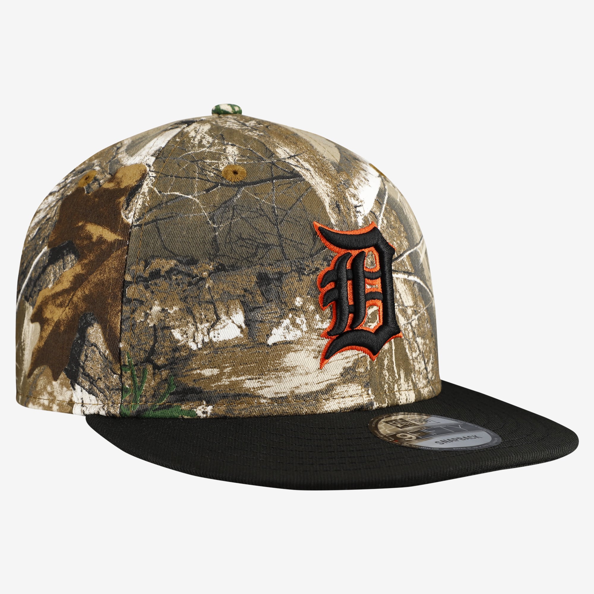 Casquette snapback New Era 9FIFTY Camo Detroit Tigers Realtree Orange Pop pour homme