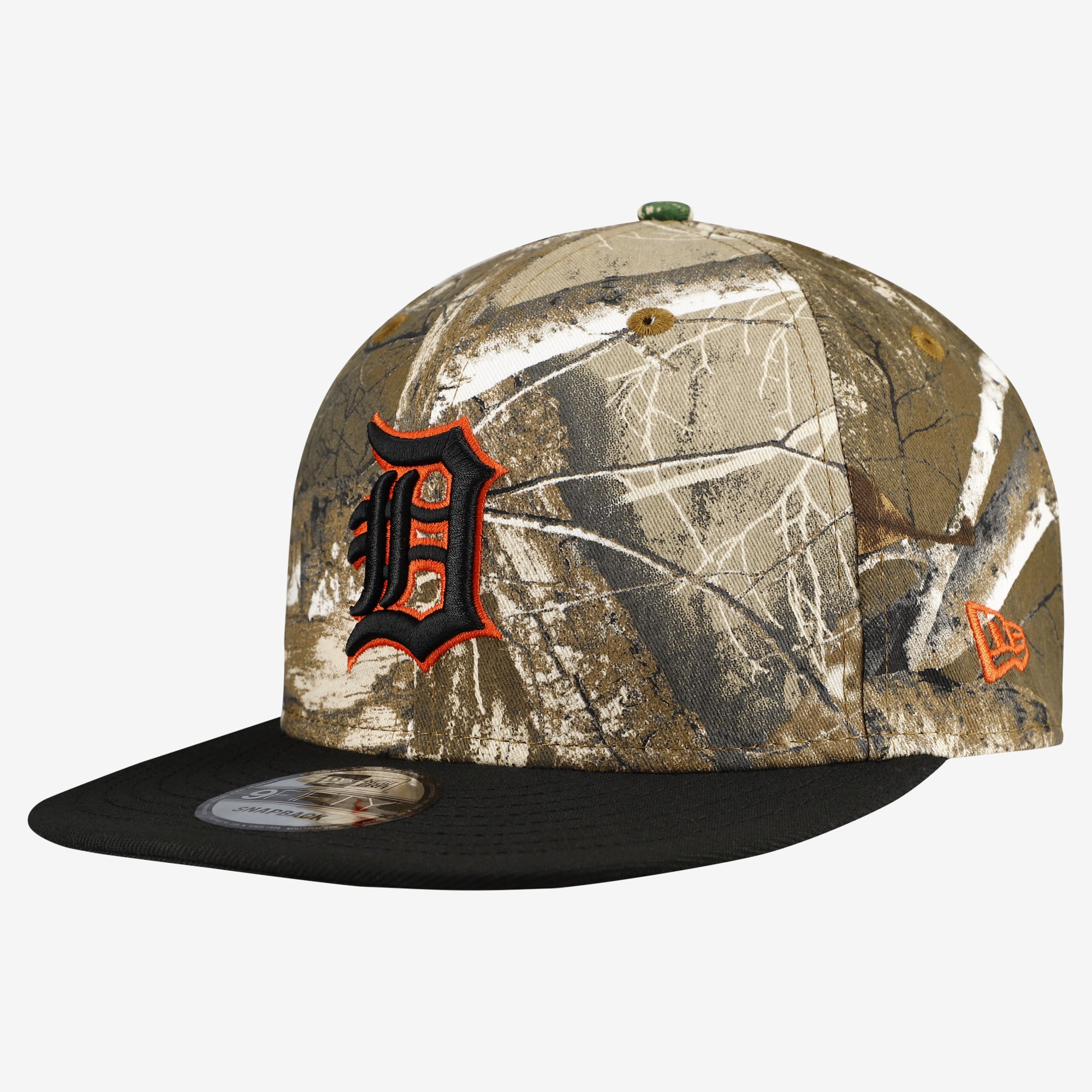 Casquette snapback New Era 9FIFTY Camo Detroit Tigers Realtree Orange Pop pour homme