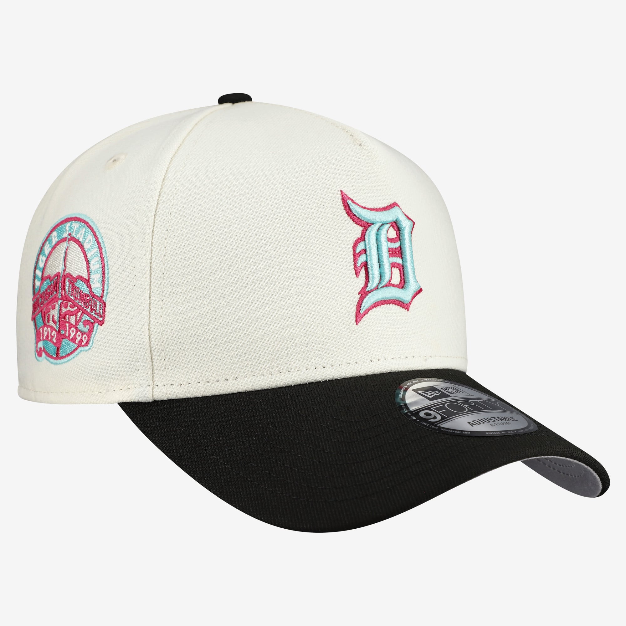 Men's New Era Cream Detroit Tigers Stadium Chrome 9FORTY A-Frame Adjustable Hat