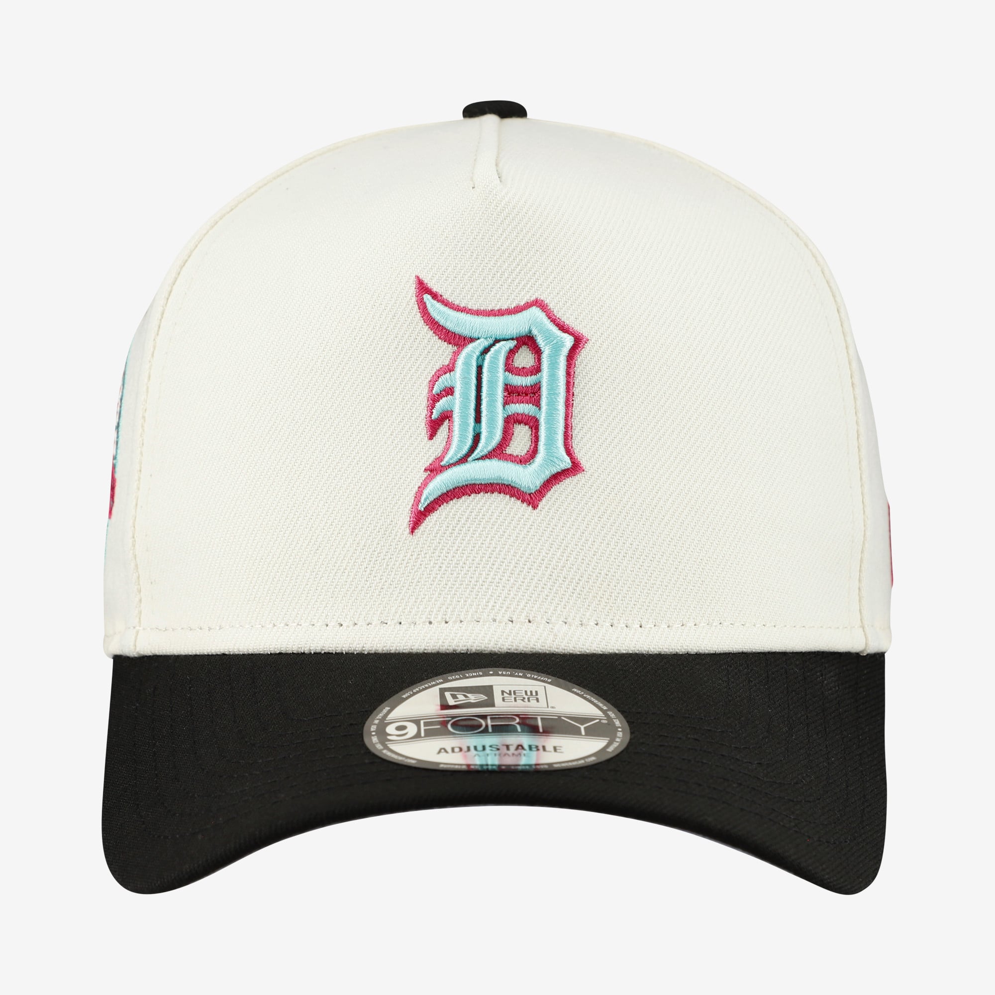 Men's New Era Cream Detroit Tigers Stadium Chrome 9FORTY A-Frame Adjustable Hat
