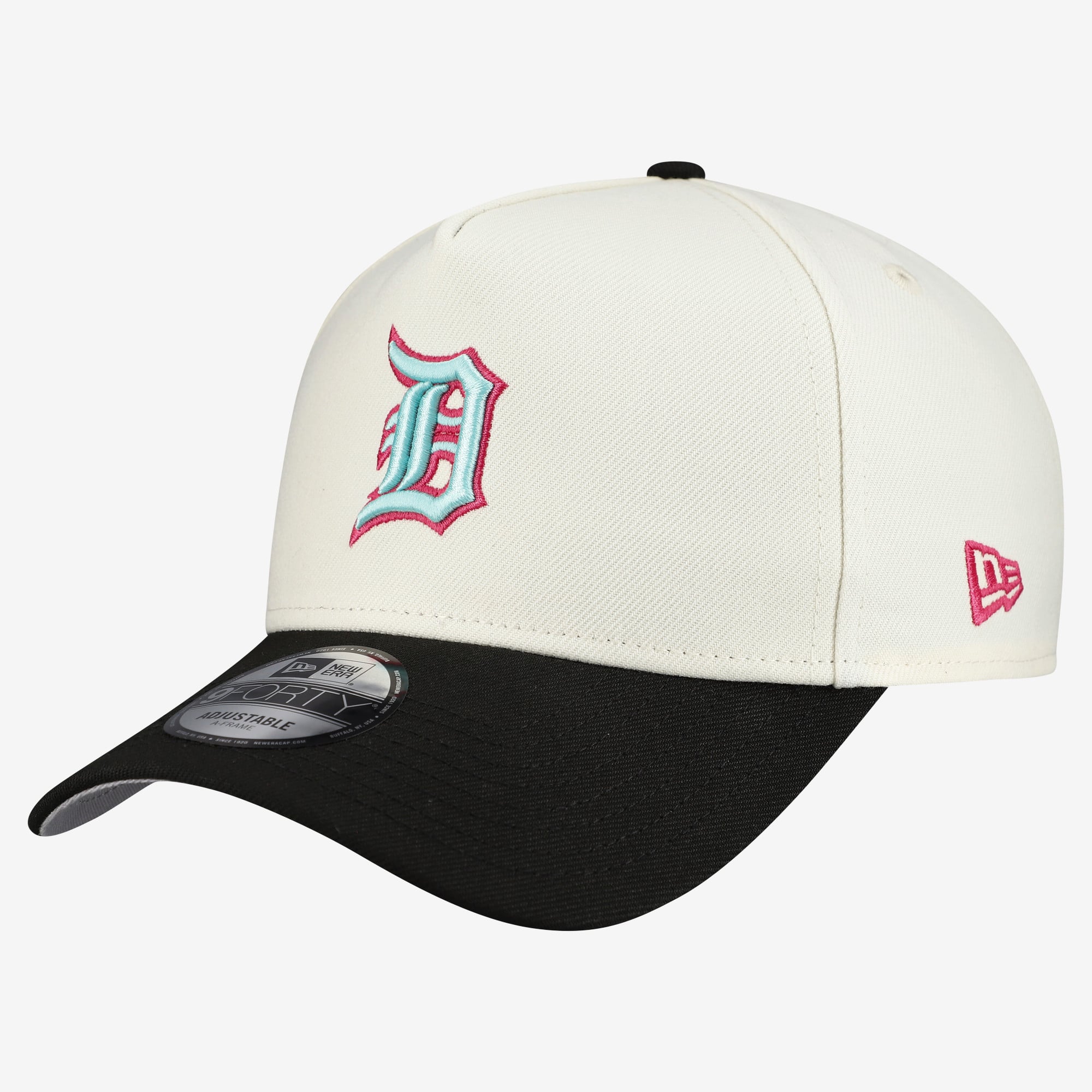 Men's New Era Cream Detroit Tigers Stadium Chrome 9FORTY A-Frame Adjustable Hat