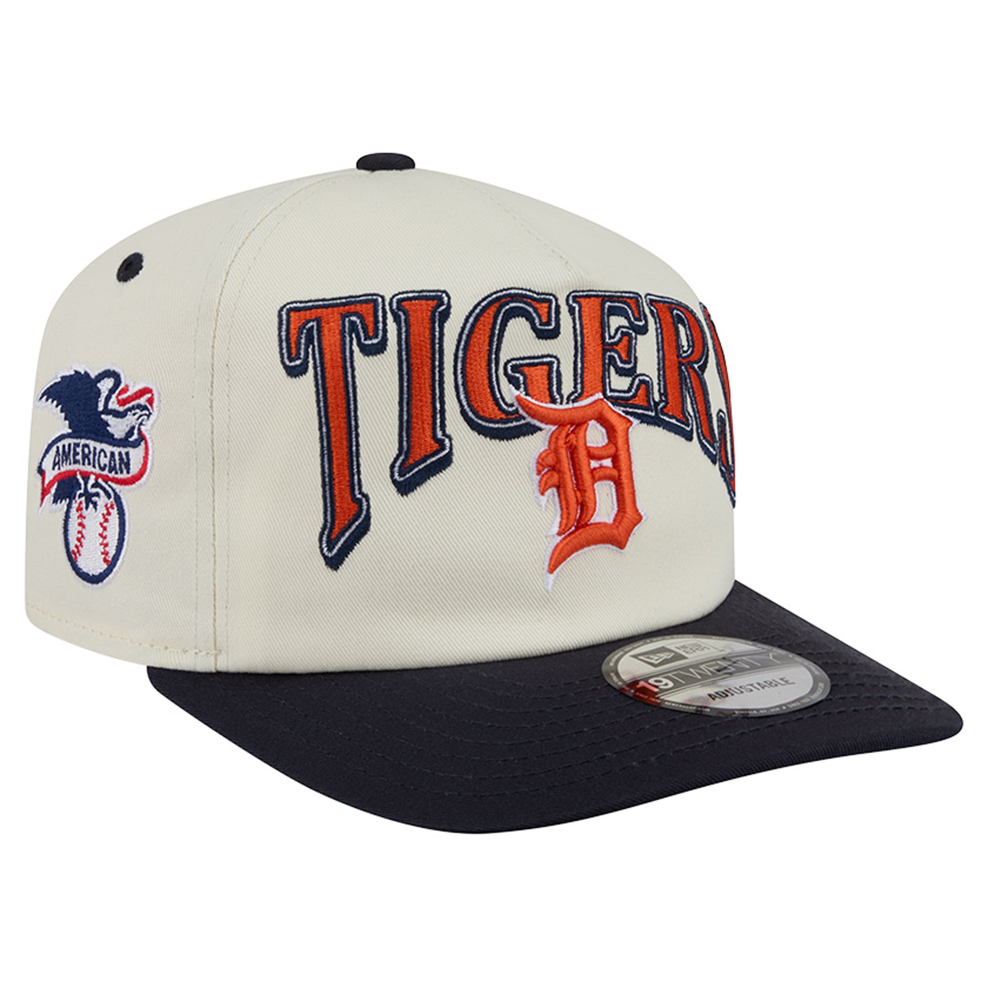 Casquette ajustable New Era crème/marine Detroit Tigers Vintage 19TWENTY pour homme