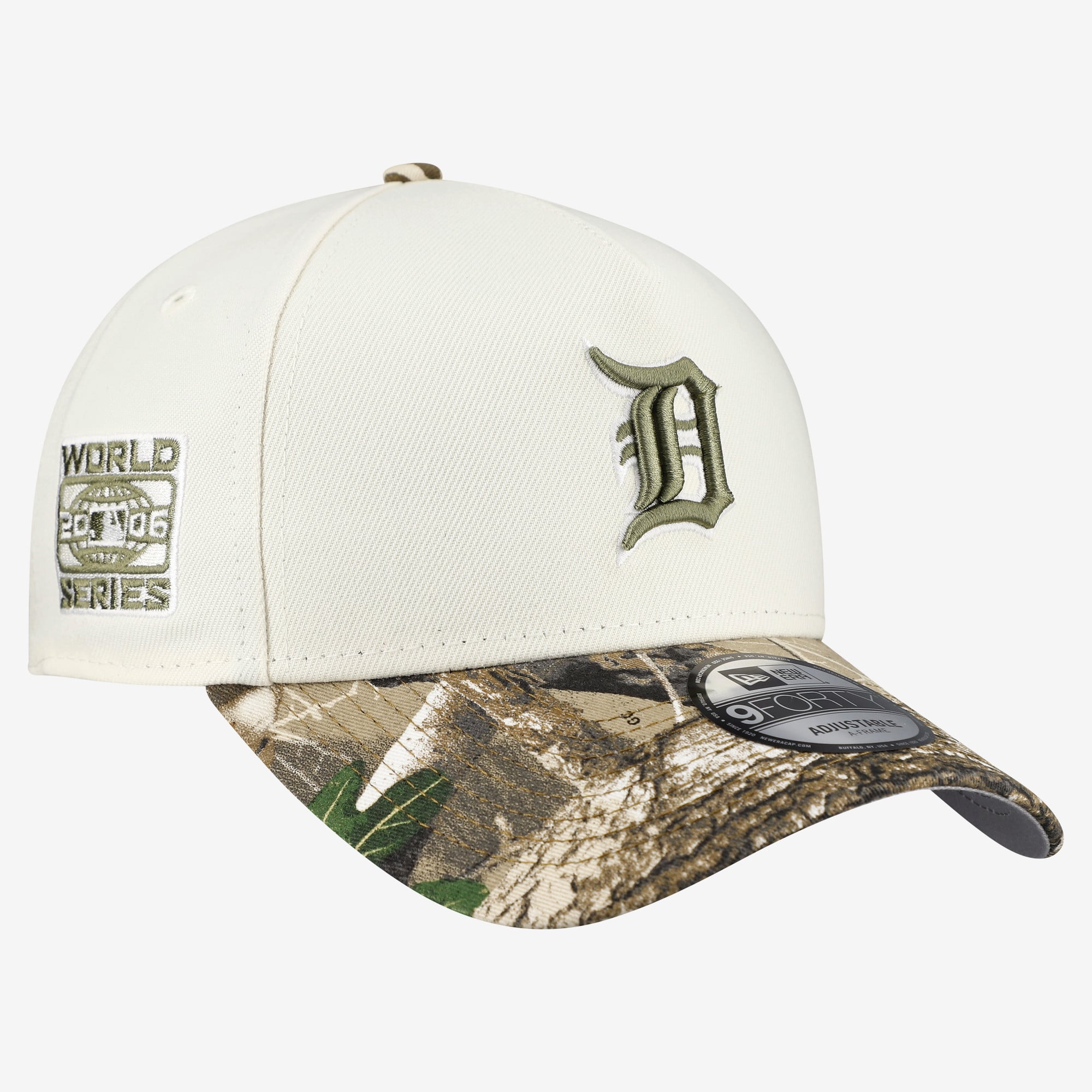 Men's New Era Cream/Realtree Camo Detroit Tigers 9FORTY A-Frame Adjustable Hat