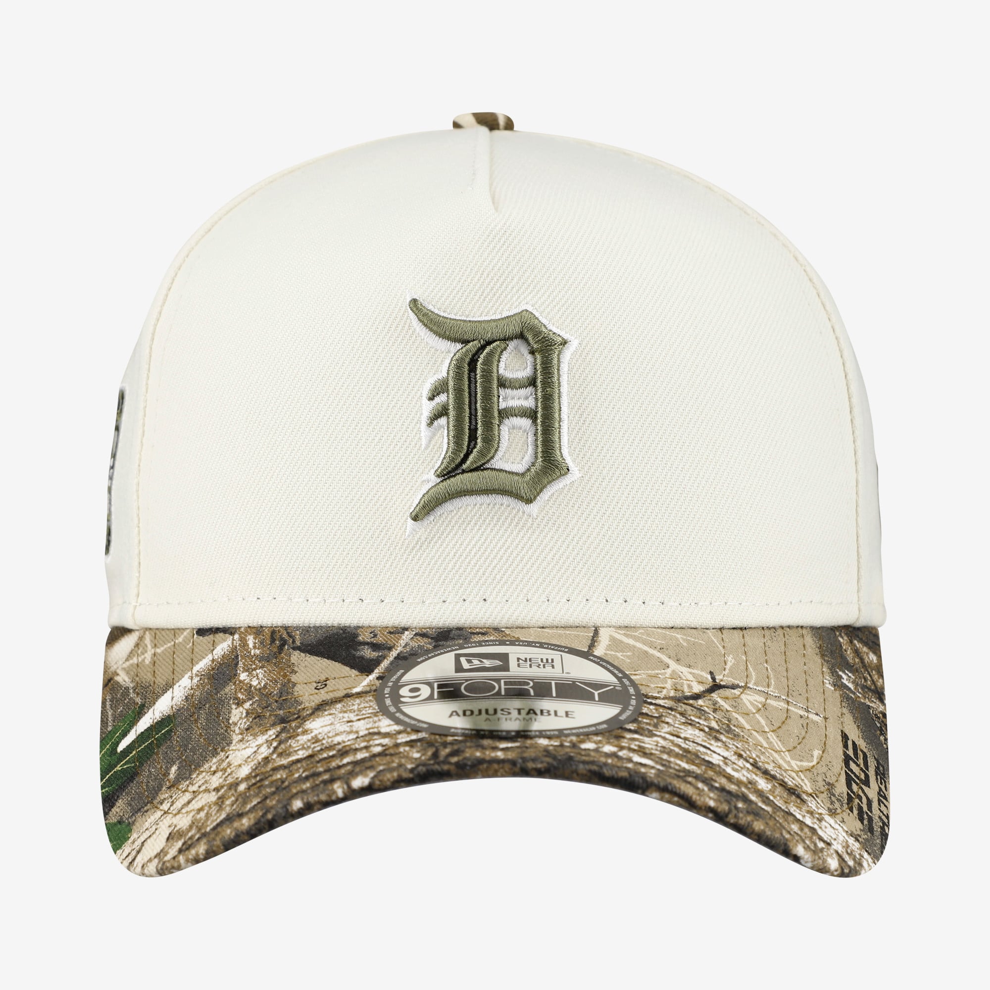 Men's New Era Cream/Realtree Camo Detroit Tigers 9FORTY A-Frame Adjustable Hat