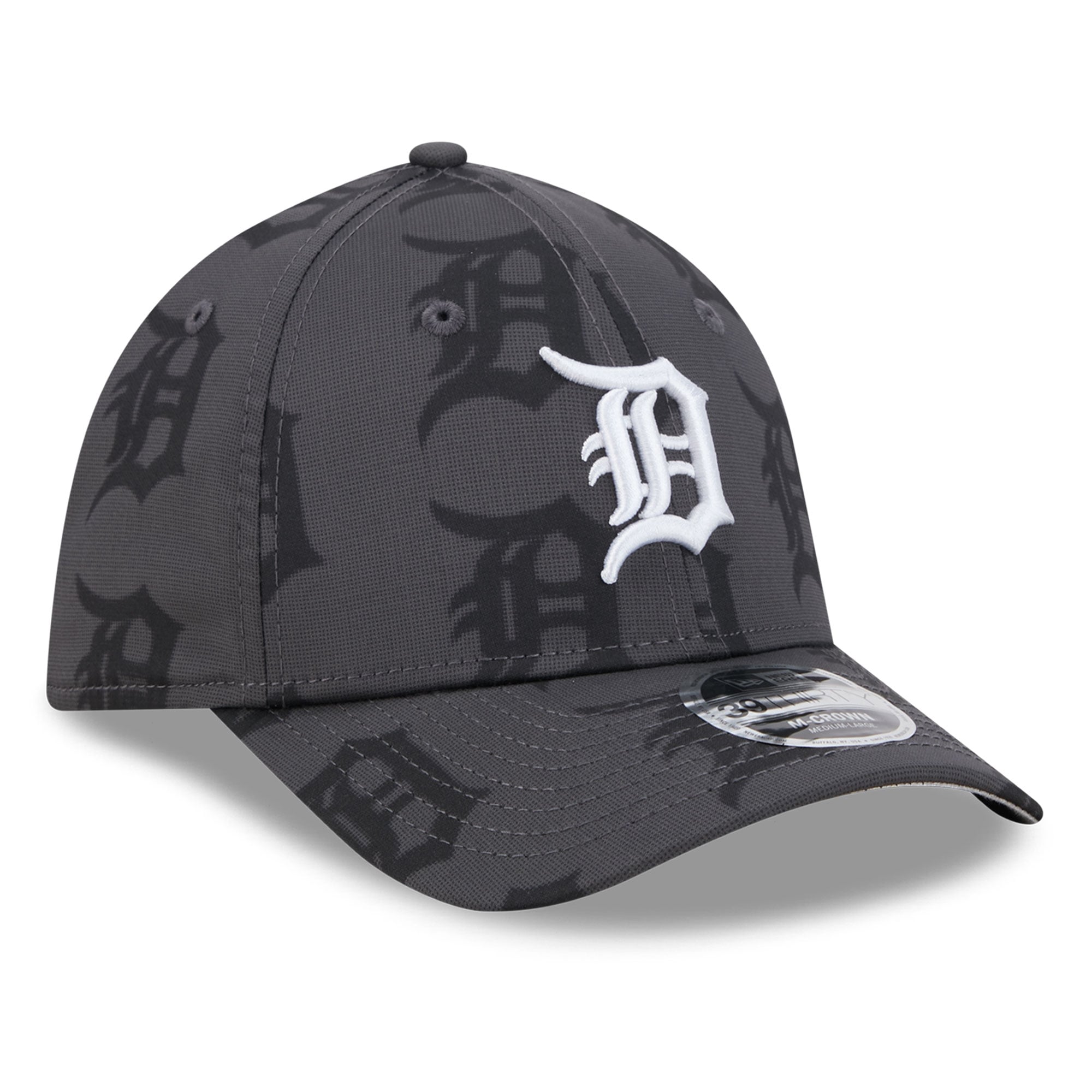 Casquette New Era Flex grise Detroit Tigers Halftone 39THIRTY pour homme