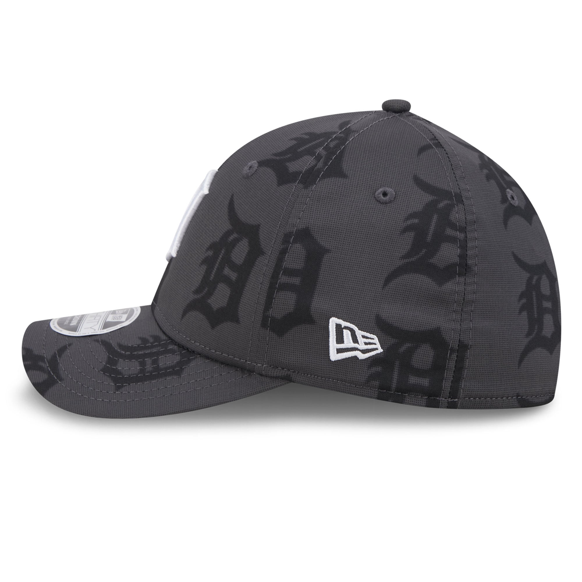 Casquette New Era Flex grise Detroit Tigers Halftone 39THIRTY pour homme