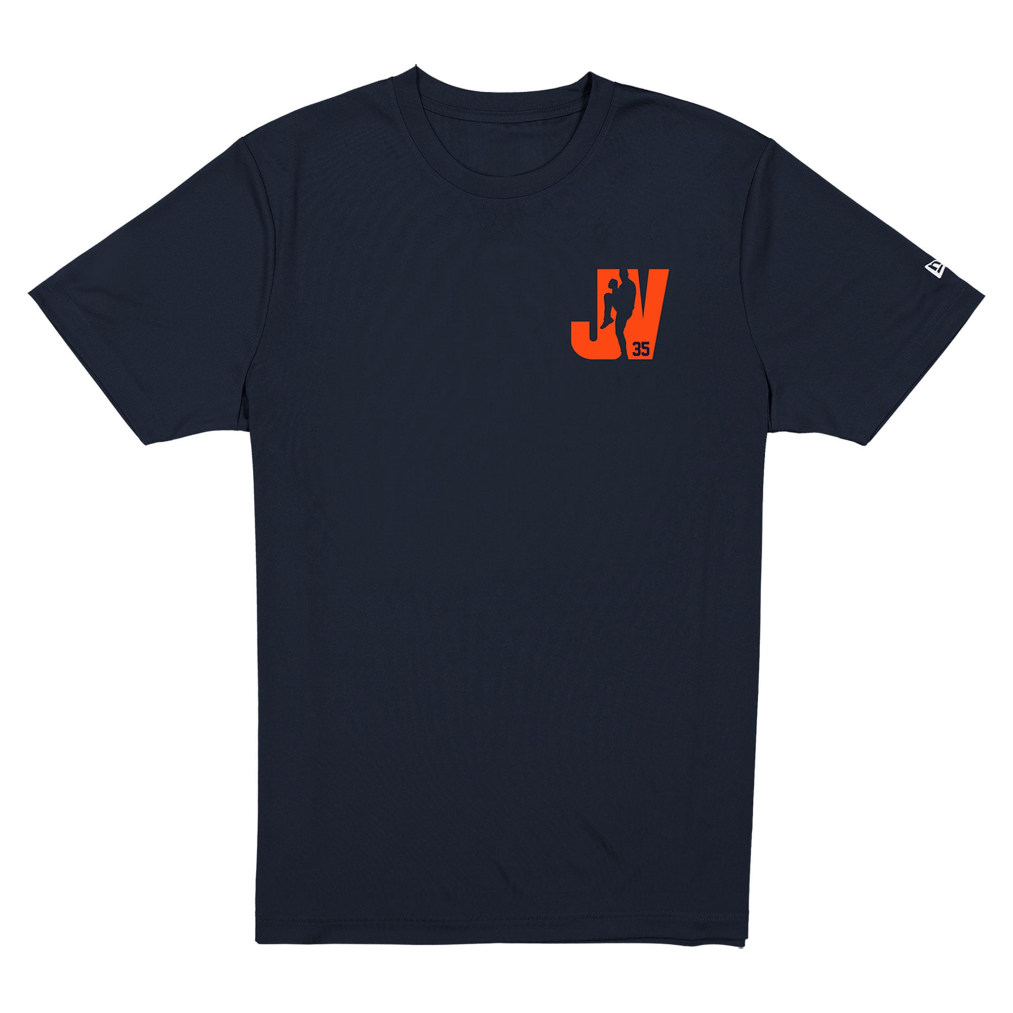 T-shirt New Era pour homme Justin Verlander bleu marine Detroit Tigers Stats