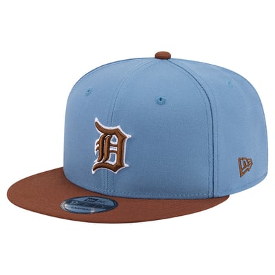 Detroit Tigers New Era Color Pack 9FIFTY Snapback Hat - Light Blue/Brown