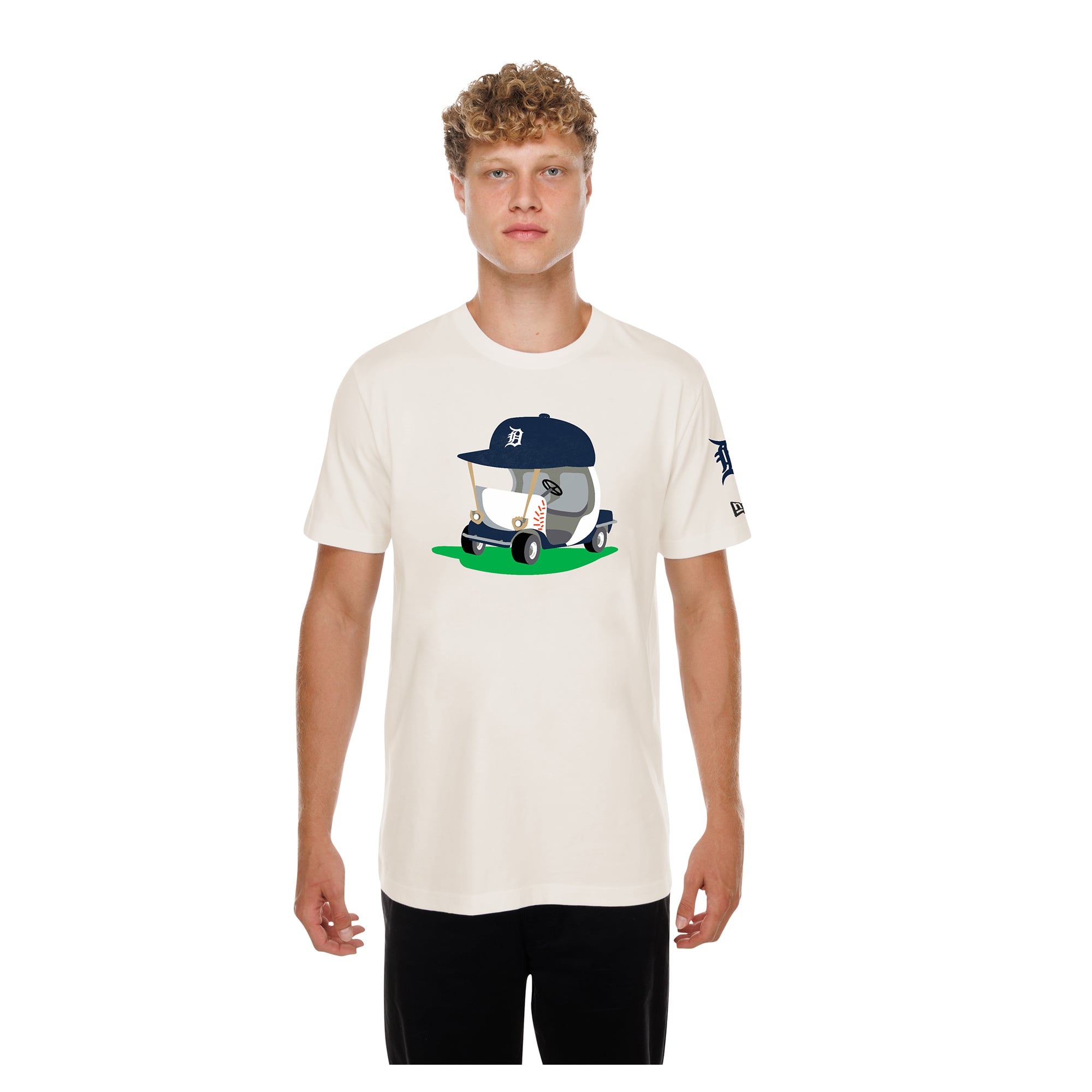 T-shirt homme New Era Natural Detroit Tigers Golf Mascot