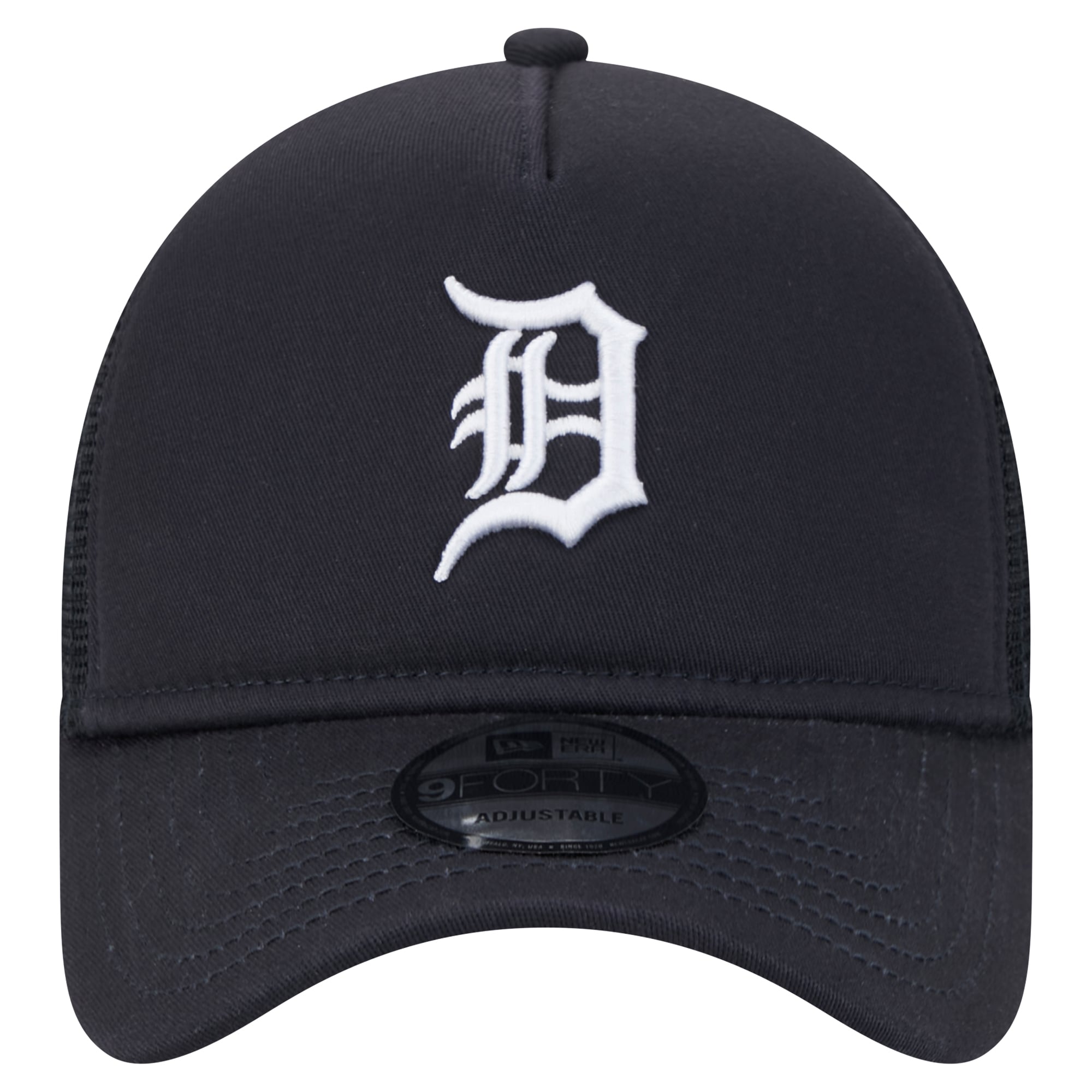 Men's New Era Navy Detroit Tigers 9FORTY A-Frame Trucker Adjustable Hat