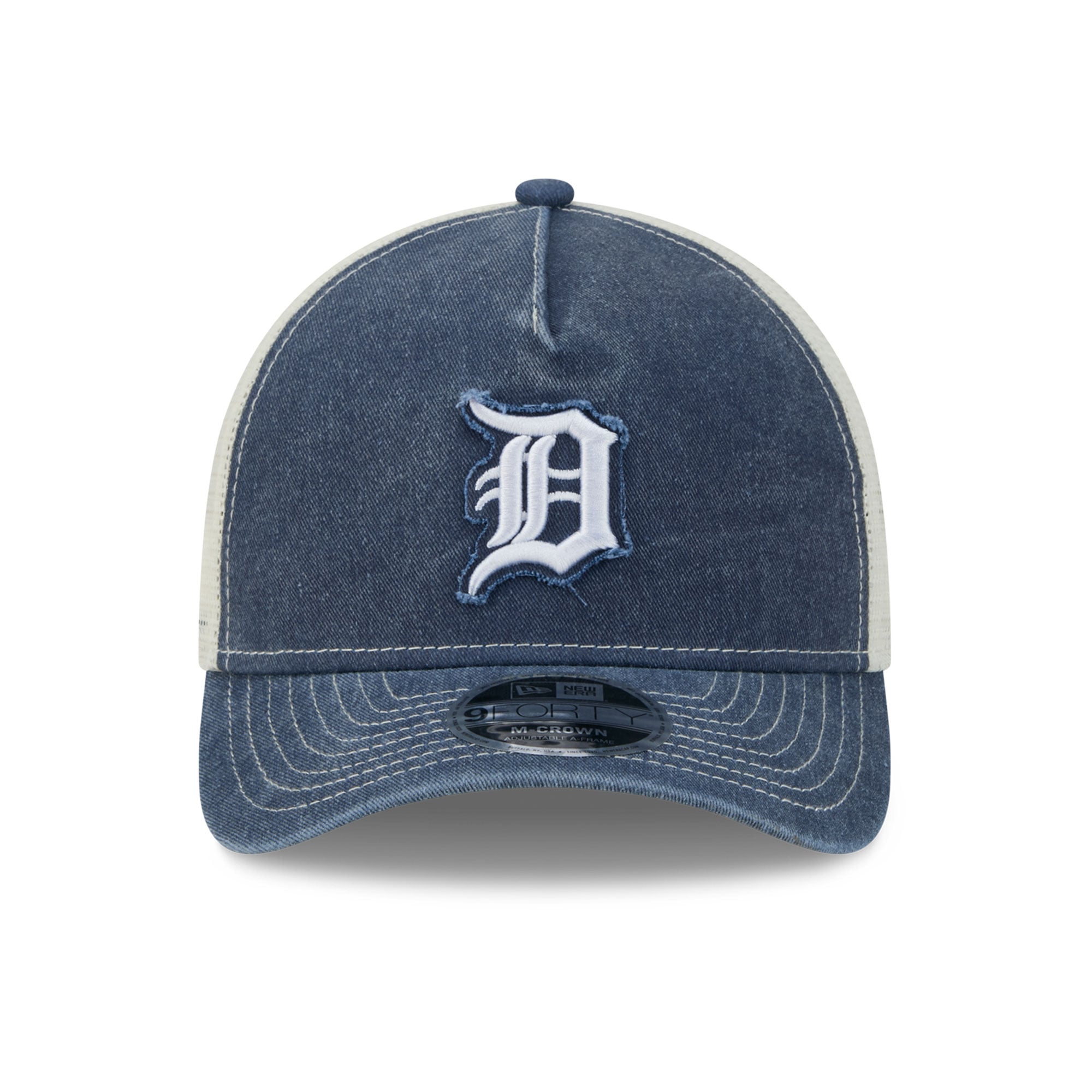 Casquette trucker ajustable New Era bleu marine Detroit Tigers 9FORTY pour homme