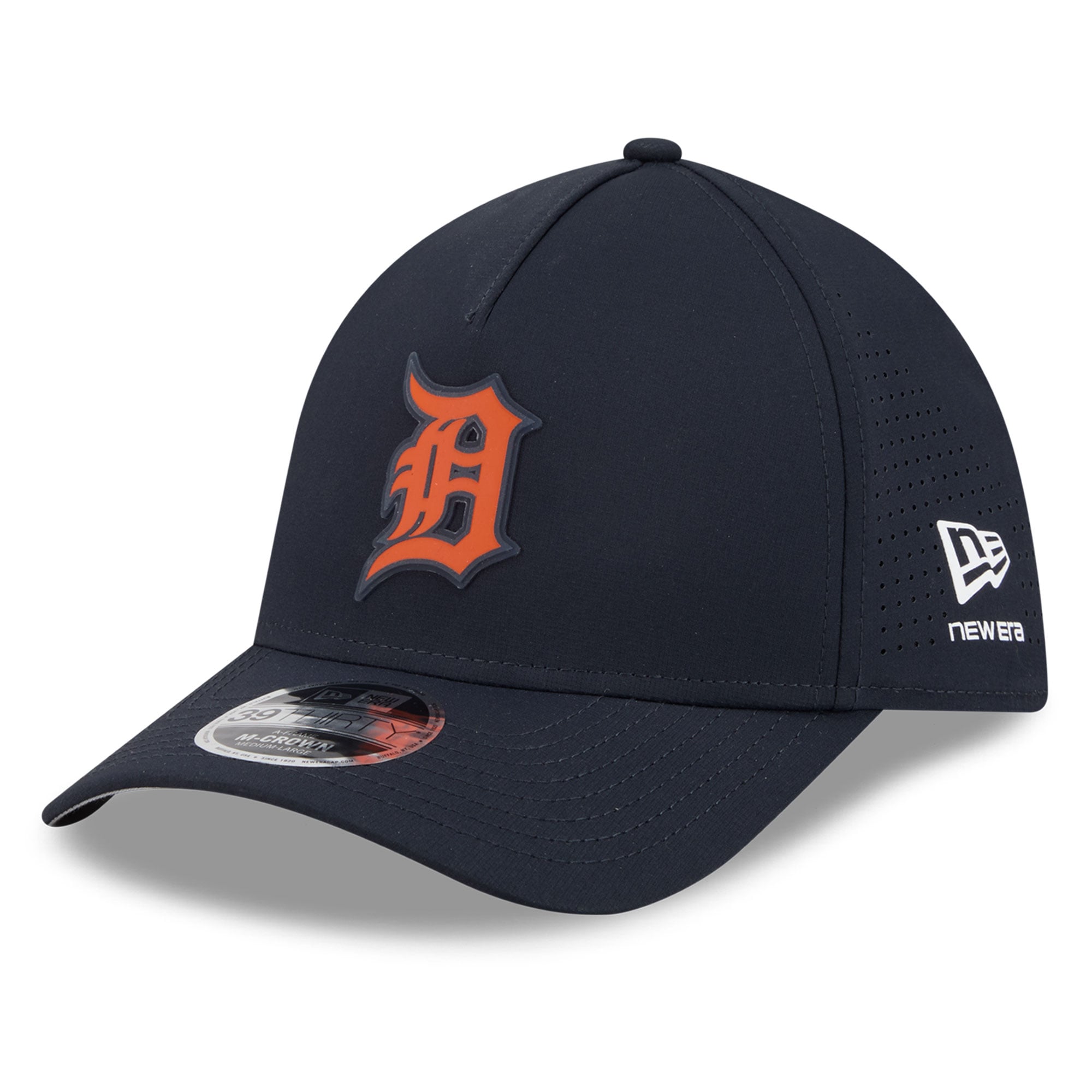 Casquette New Era pour homme, modèle 39THIRTY A-Frame Flex, coloris marine Detroit Tigers.