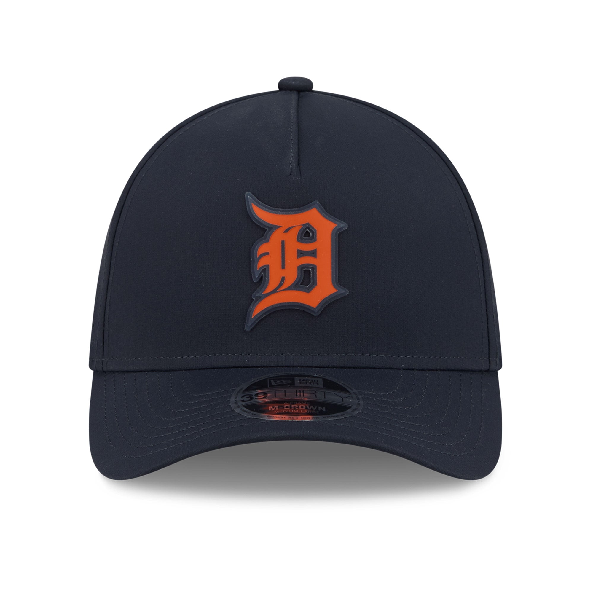 Casquette New Era pour homme, modèle 39THIRTY A-Frame Flex, coloris marine Detroit Tigers.