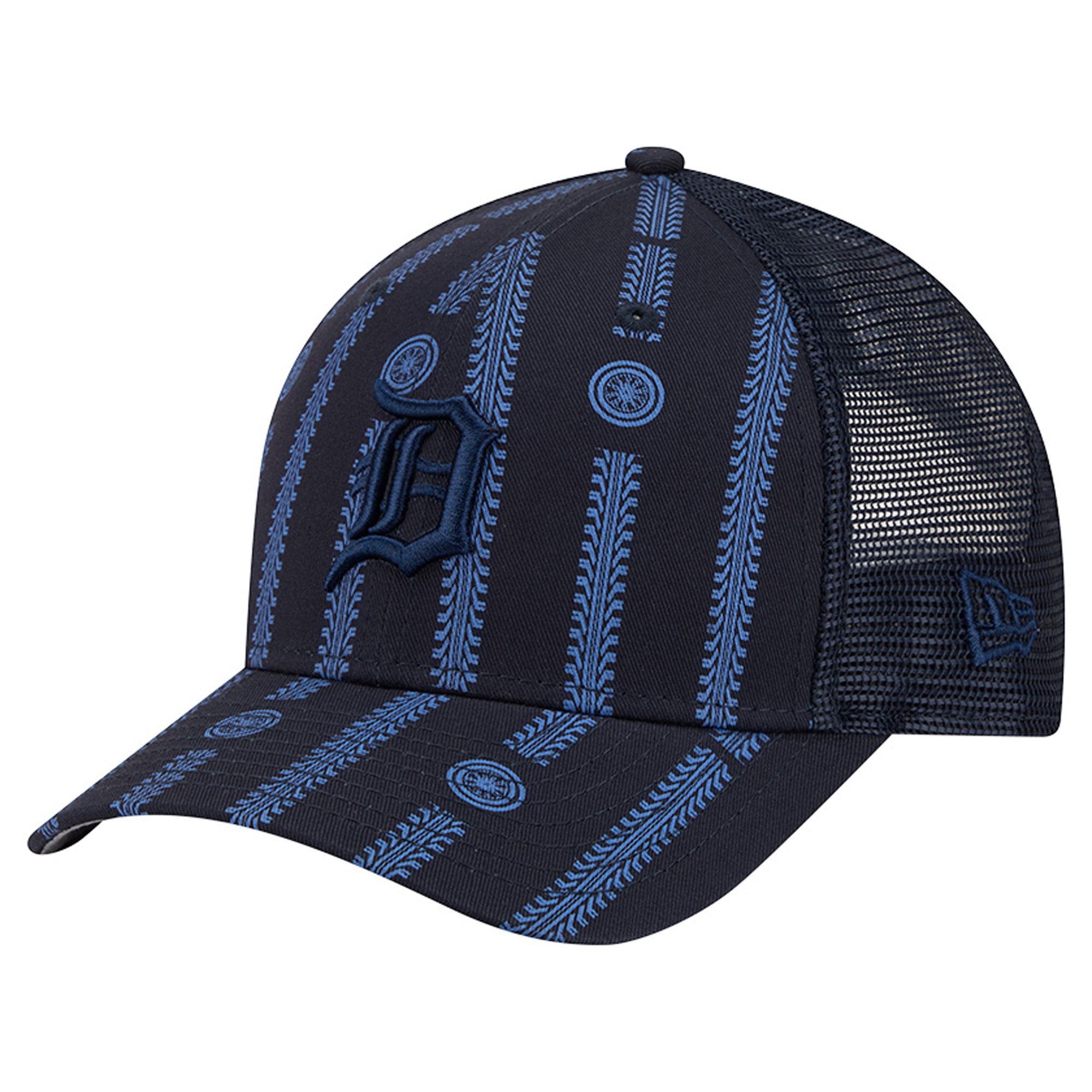 Men's New Era Navy Detroit Tigers Tonal Icon 9FORTY M-Crown Adjustable Trucker Hat