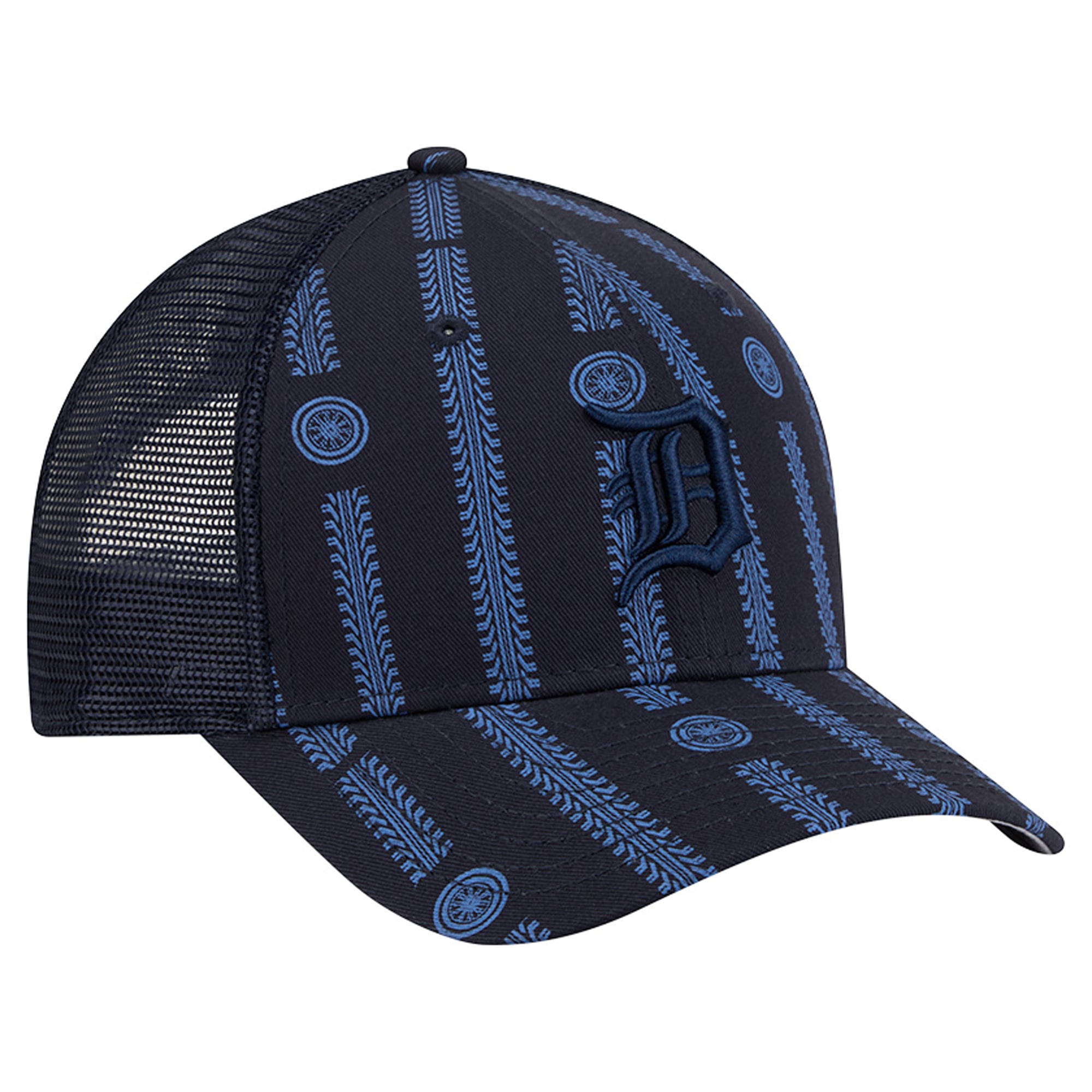 Men's New Era Navy Detroit Tigers Tonal Icon 9FORTY M-Crown Adjustable Trucker Hat