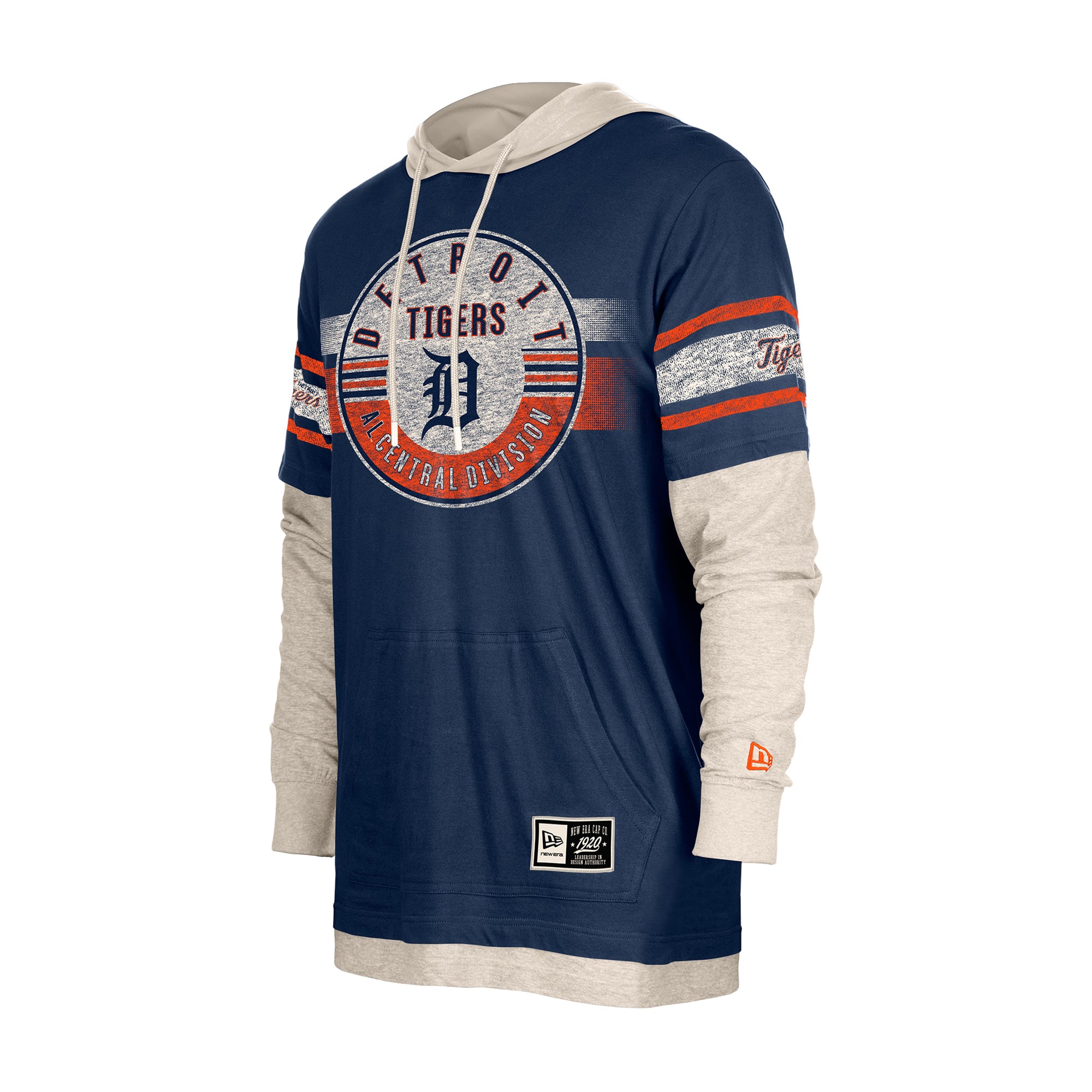 Sweat à capuche rétro Detroit Tigers bleu marine/crème pour homme