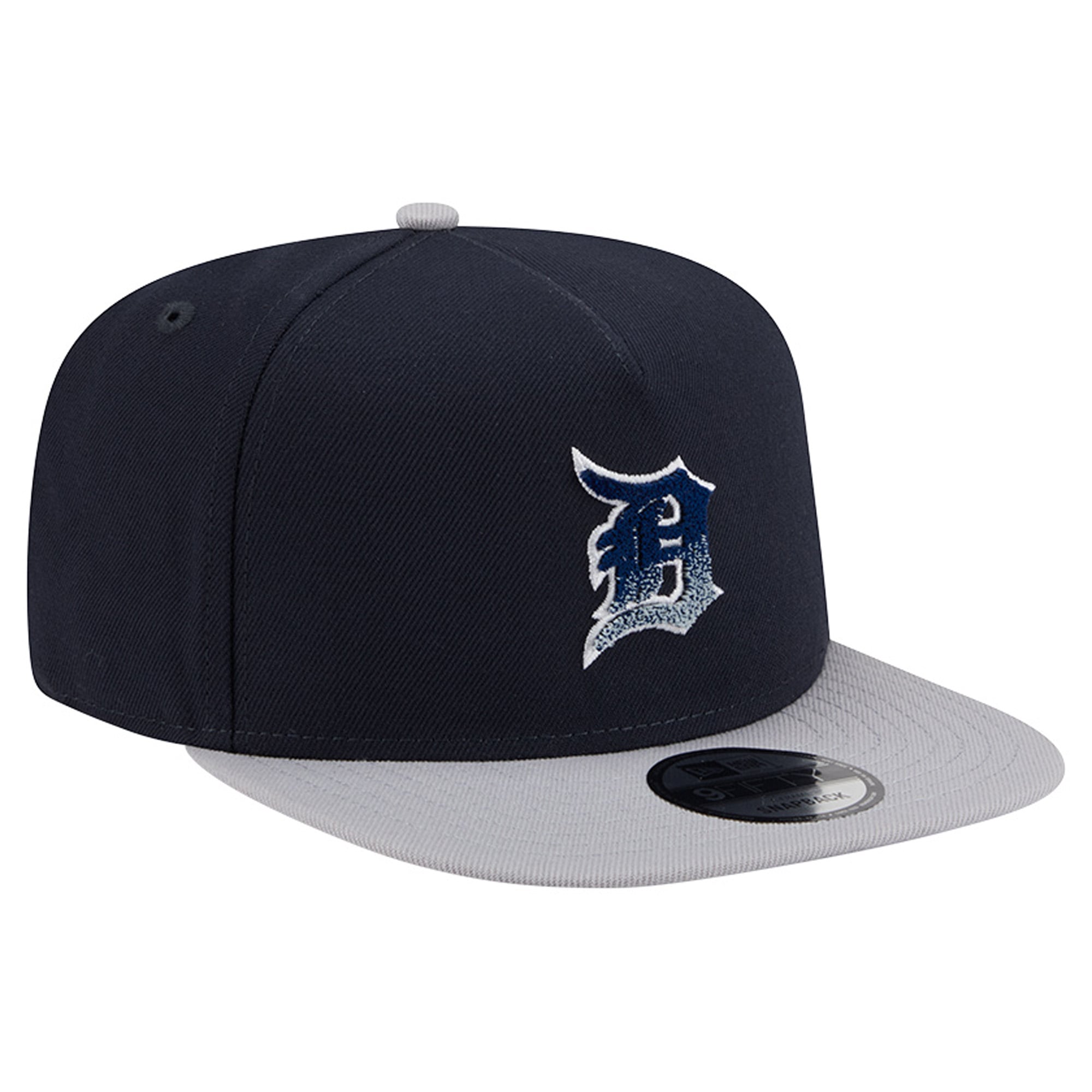 Casquette snapback New Era 9FIFTY pour homme, bleu marine/gris, motif chenille dégradé Detroit Tigers