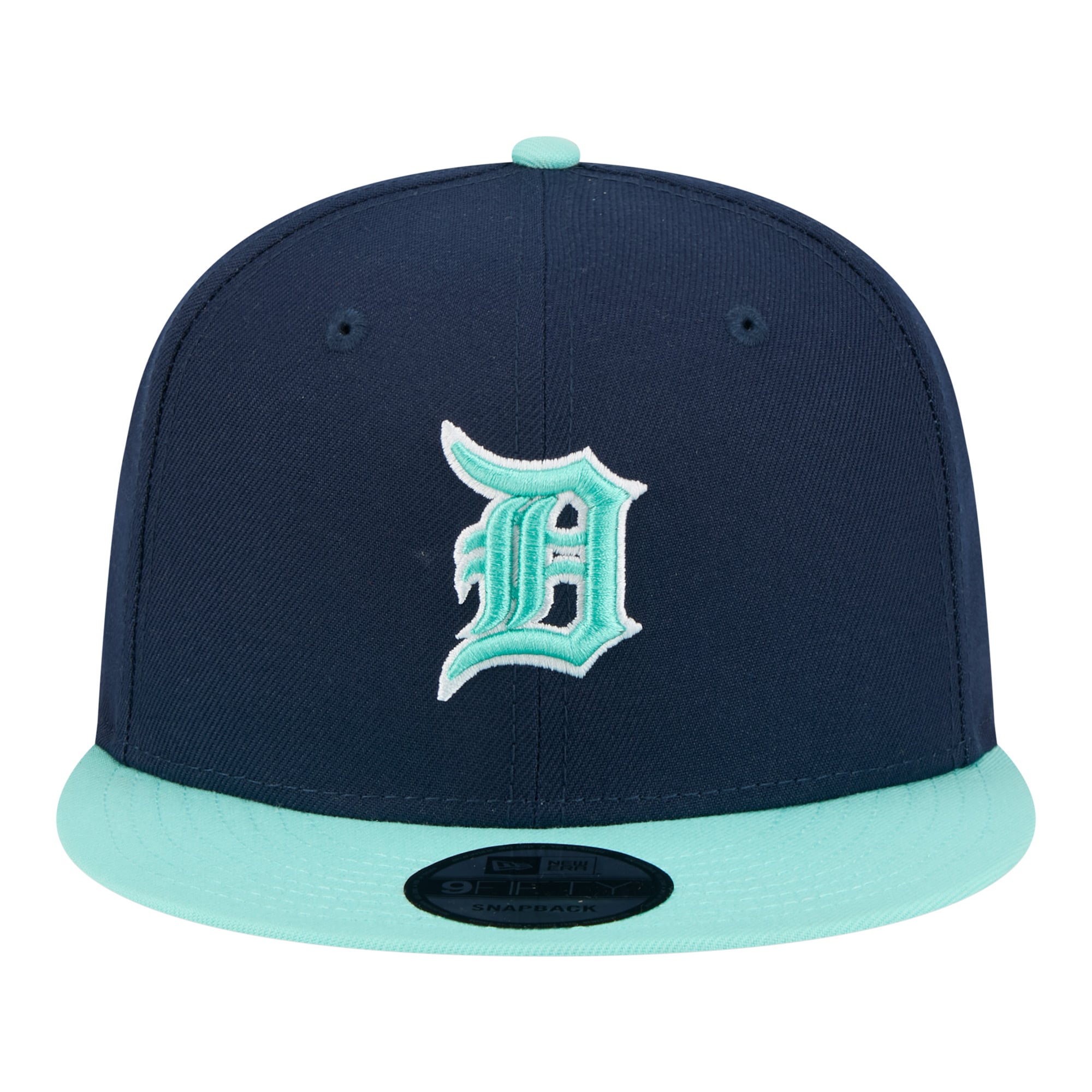 Casquette snapback New Era 9FIFTY pour homme, coloris bleu marine/turquoise, Detroit Tigers.