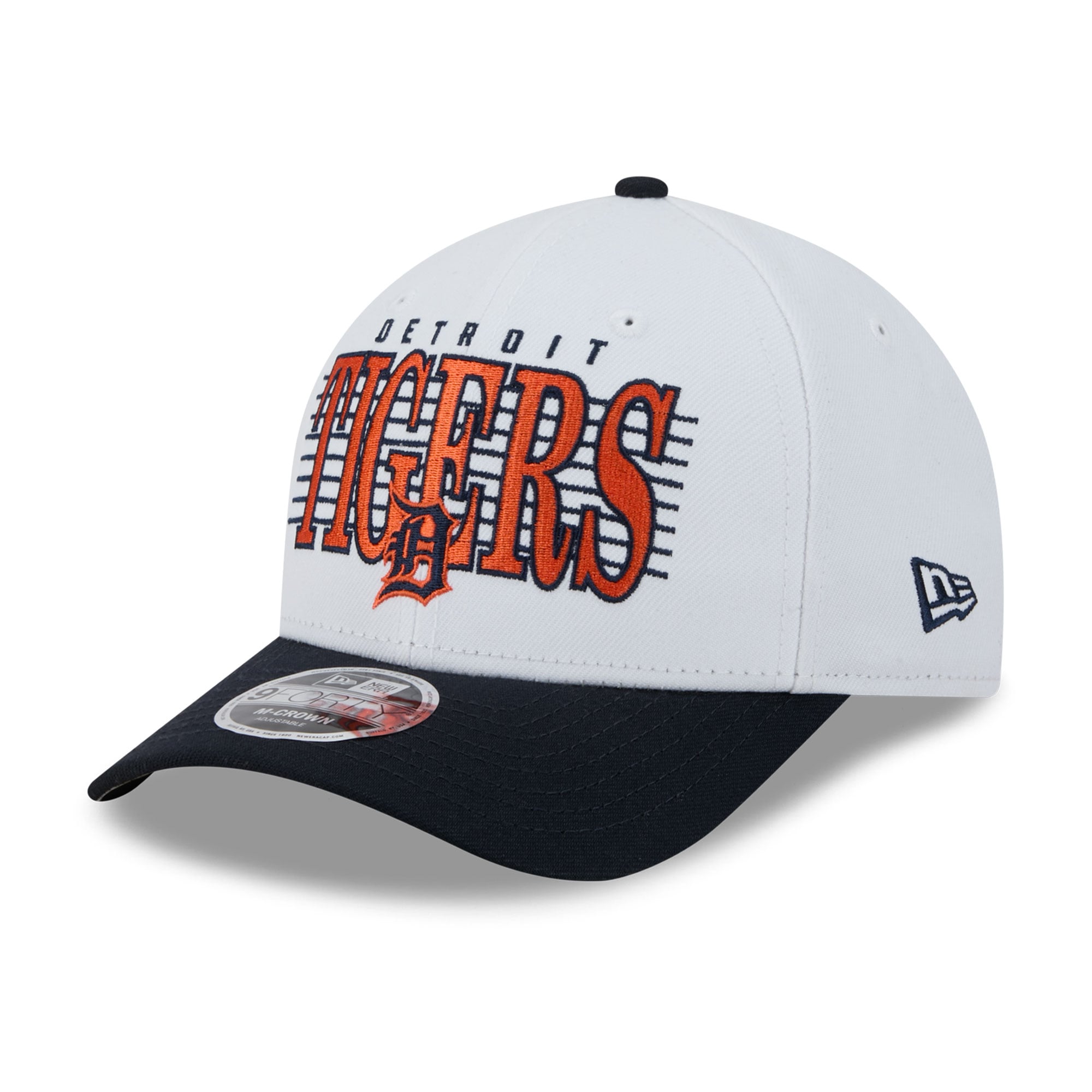 Casquette ajustable New Era blanche et marine Detroit Tigers Loyal 9FORTY M-Crown pour homme