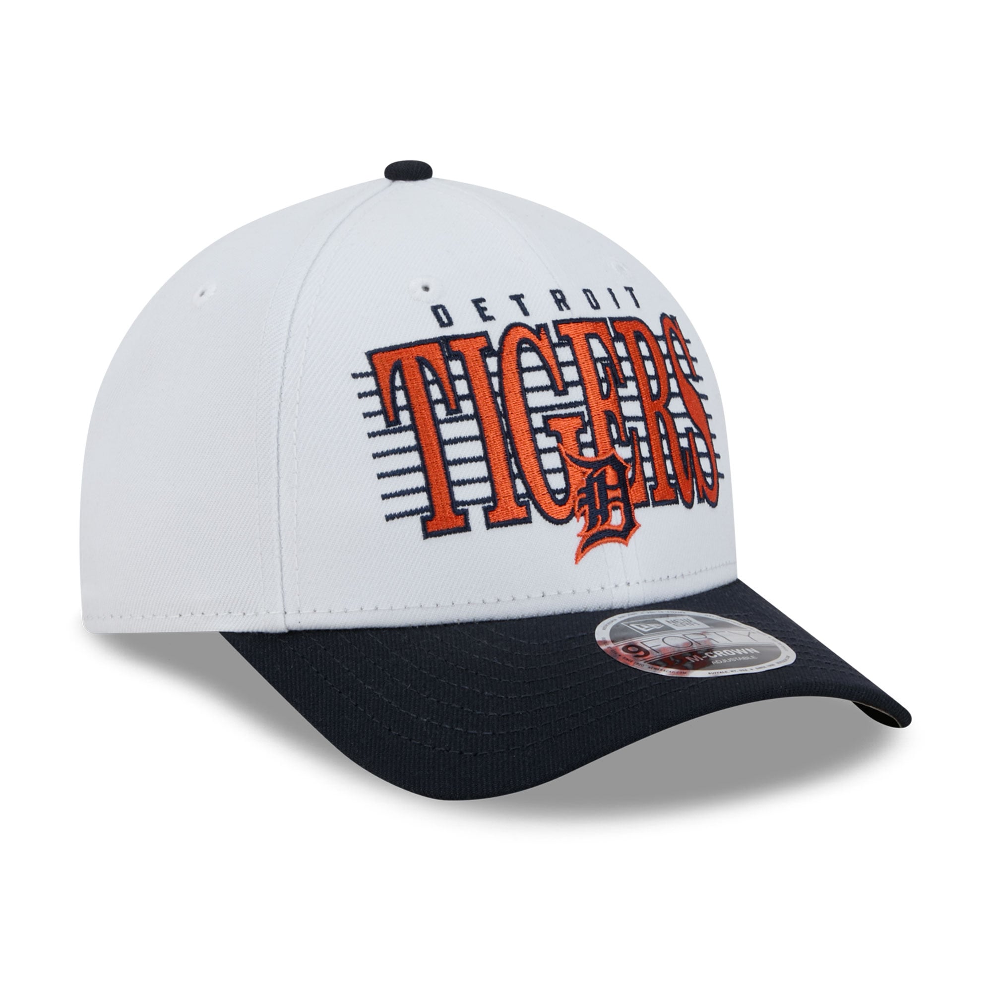 Casquette ajustable New Era blanche et marine Detroit Tigers Loyal 9FORTY M-Crown pour homme