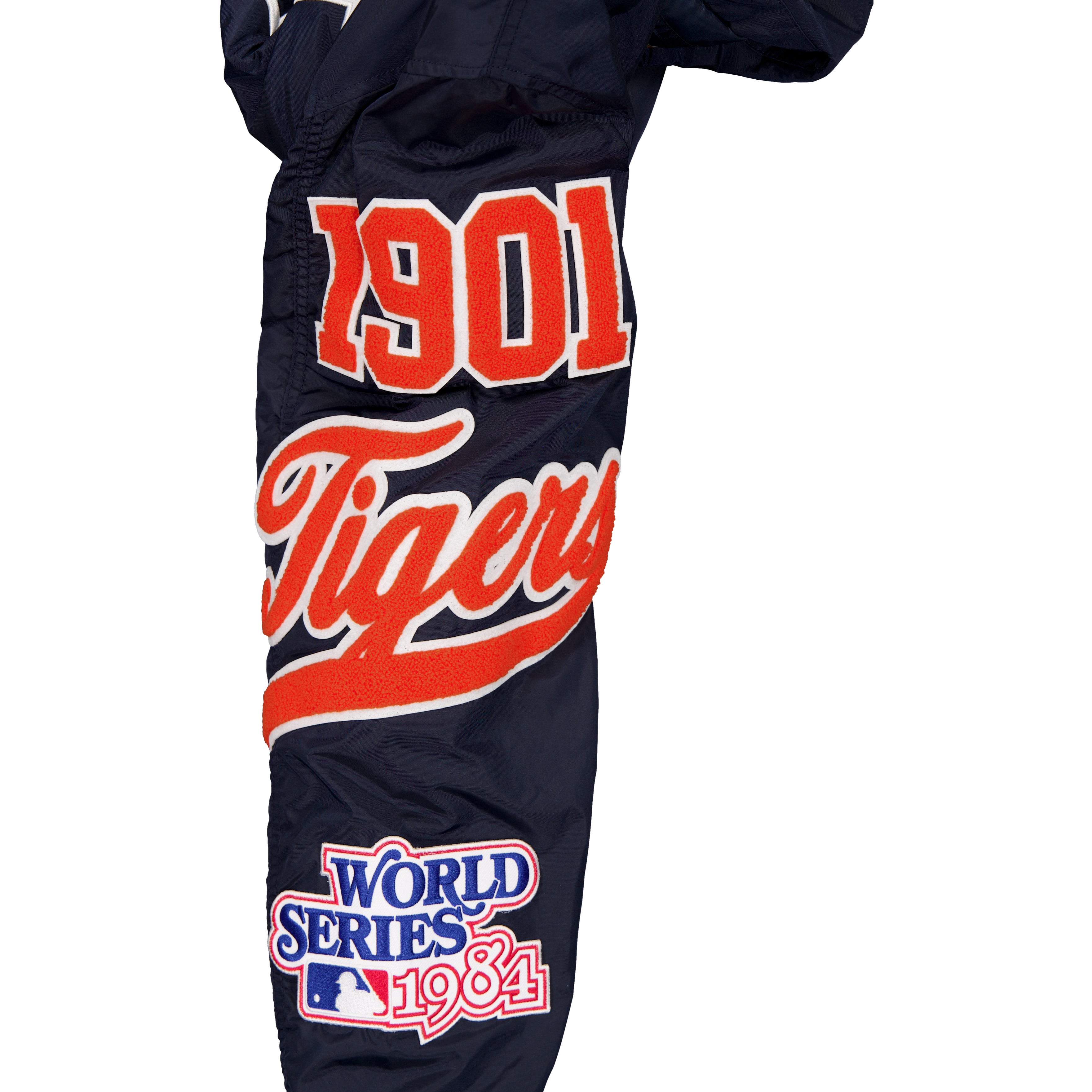 Veste bomber zippée intégrale New Era x Alpha Industries bleu marine Detroit Tigers MA-1 pour homme